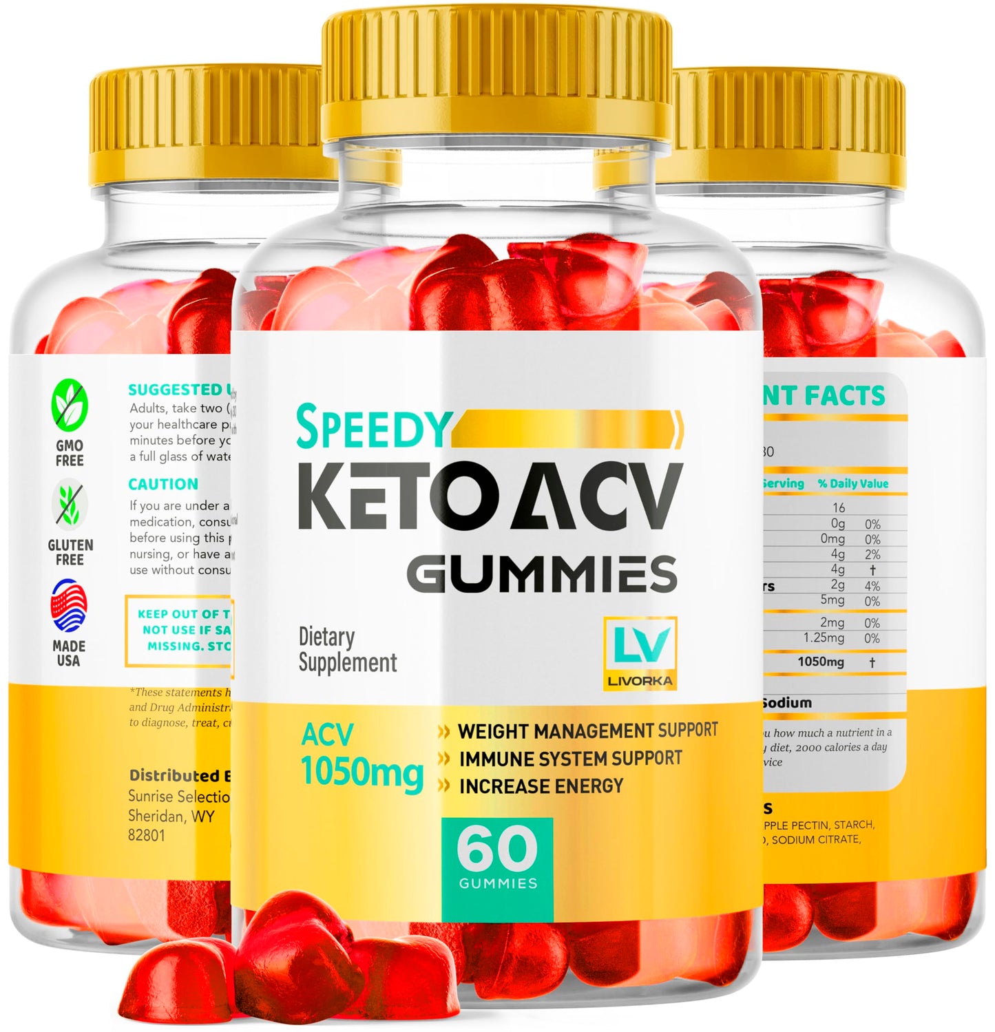 LIVORKA Speedy Keto ACV Gummies 180 Gummies