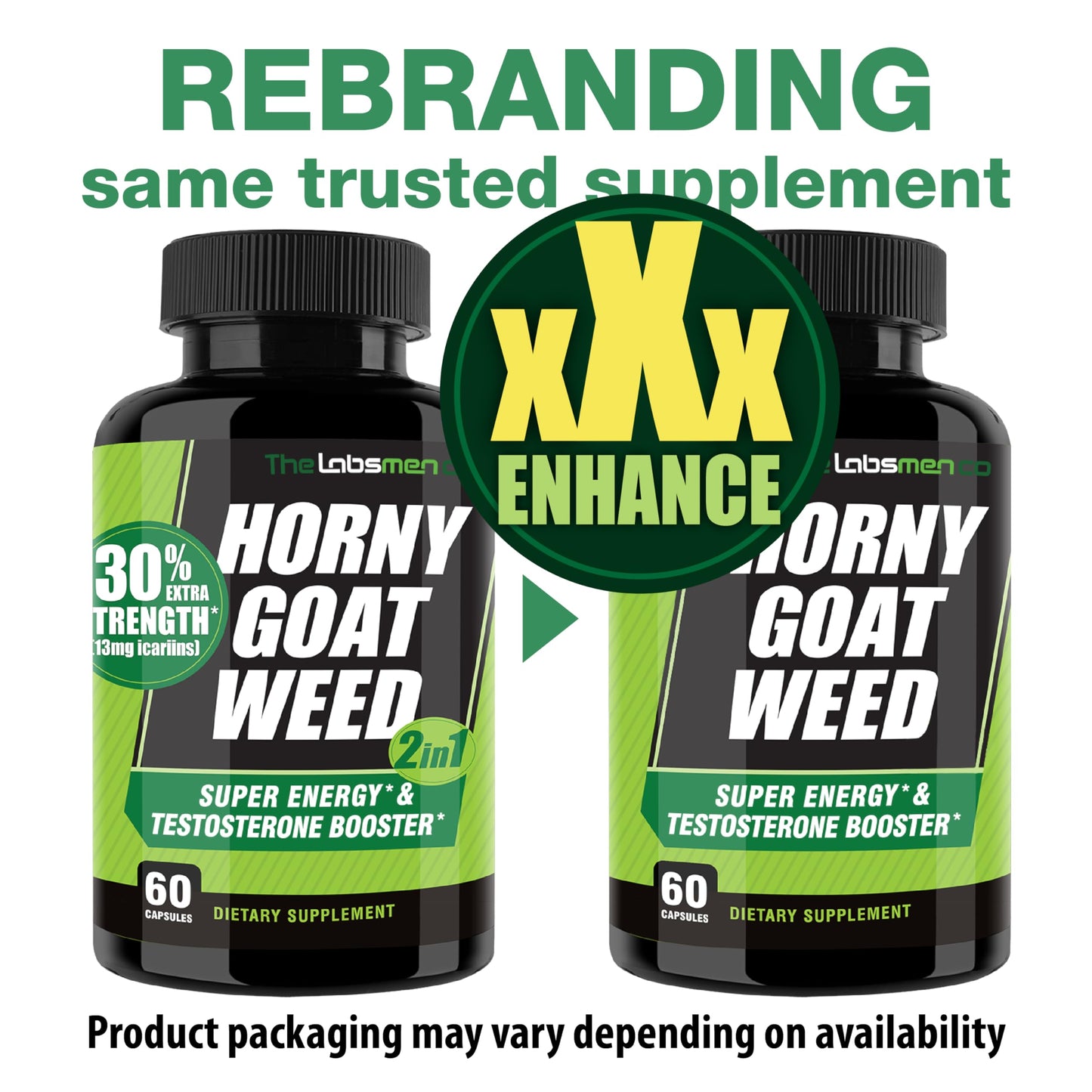 THELABSMENCO Happy Wife, Happy Nights: Horny Goat Weed for Men Promotes Natural Drive, Stamina & Energy, 60 Capsules