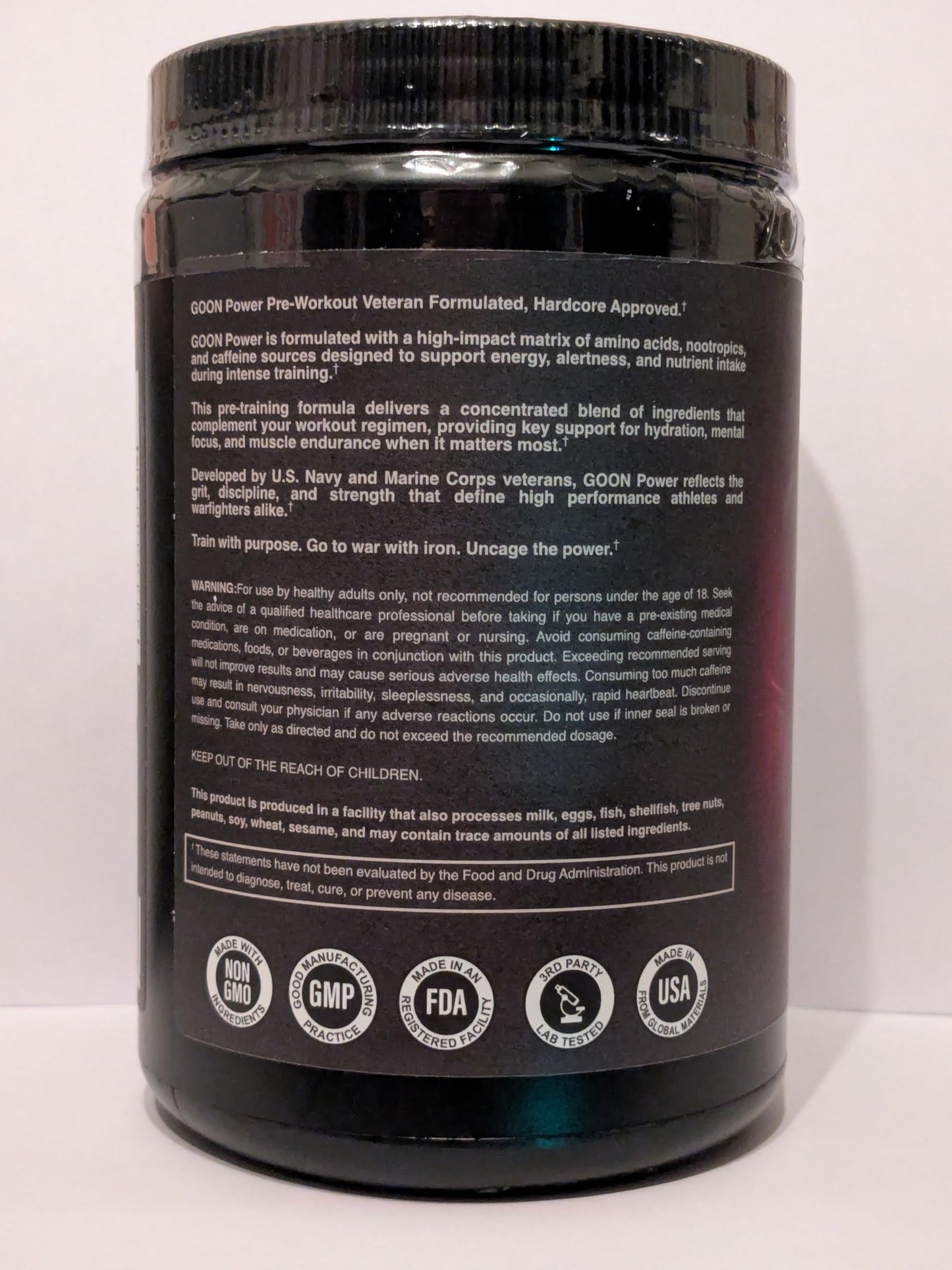 GOON Power Pre-Workout Powder Raspberry Rampage 14.8 oz