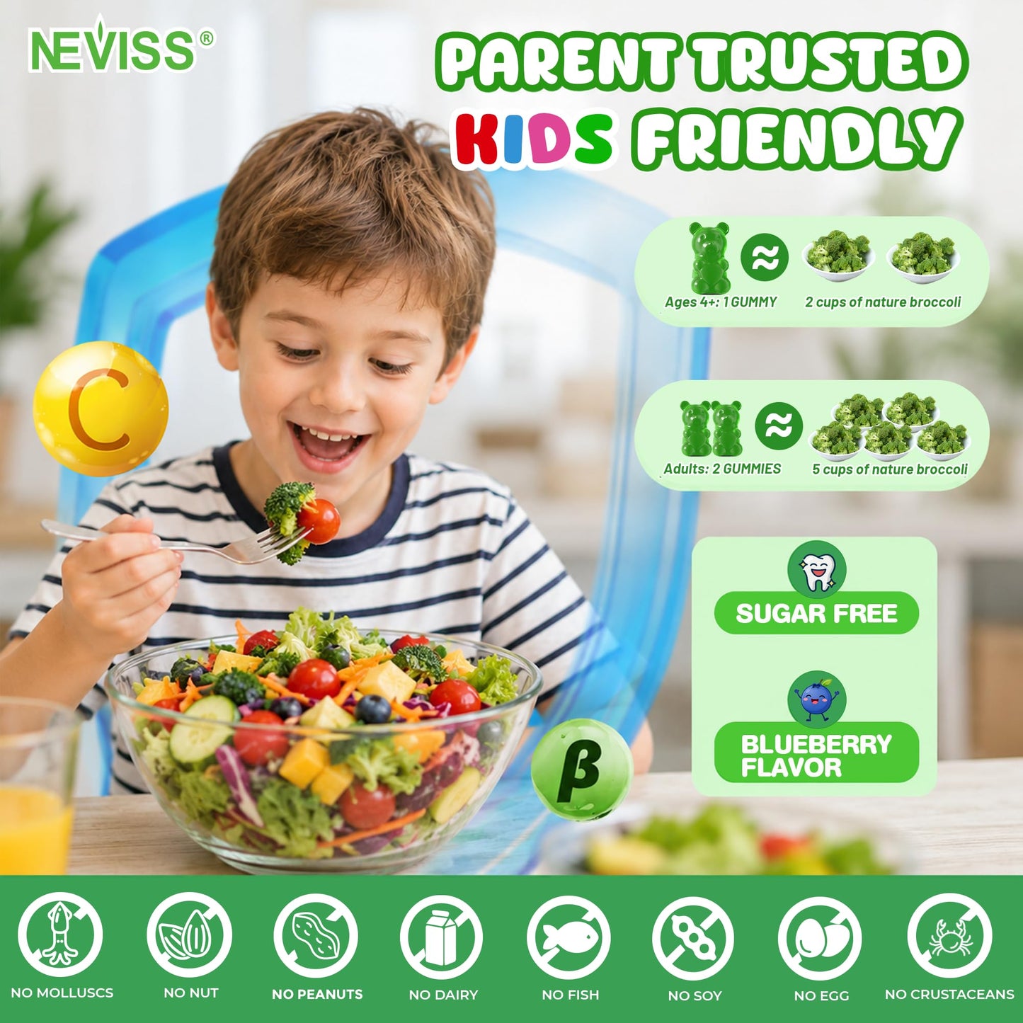 NEVISS Liposomal Sulforaphane Gummies from Broccoli Sprouts 60 Gummies