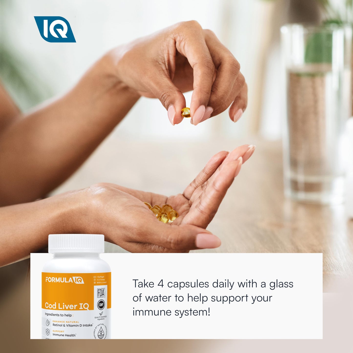 FIQ Cod Liver IQ Softgels 100 Softgels