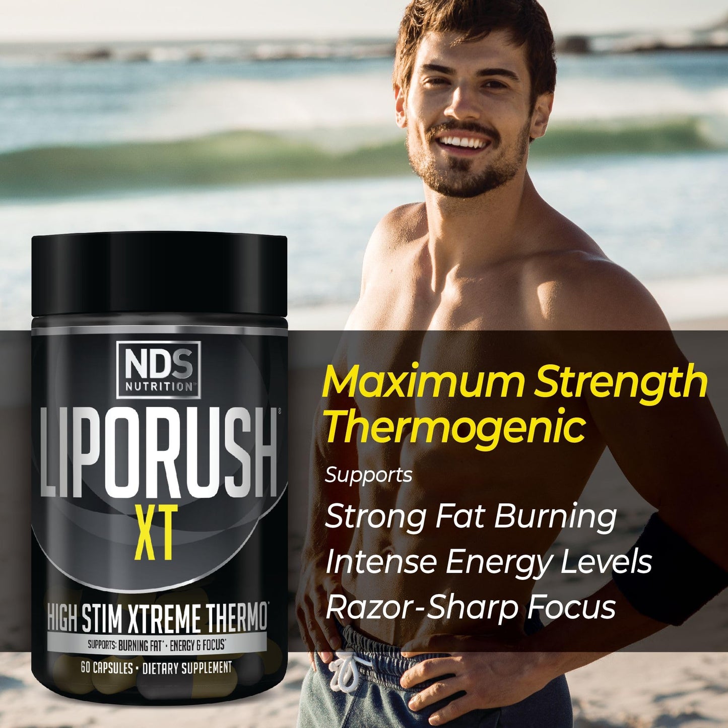 LIPORUSH XT Super Concentrated Thermogenic Capsule, 60 Count