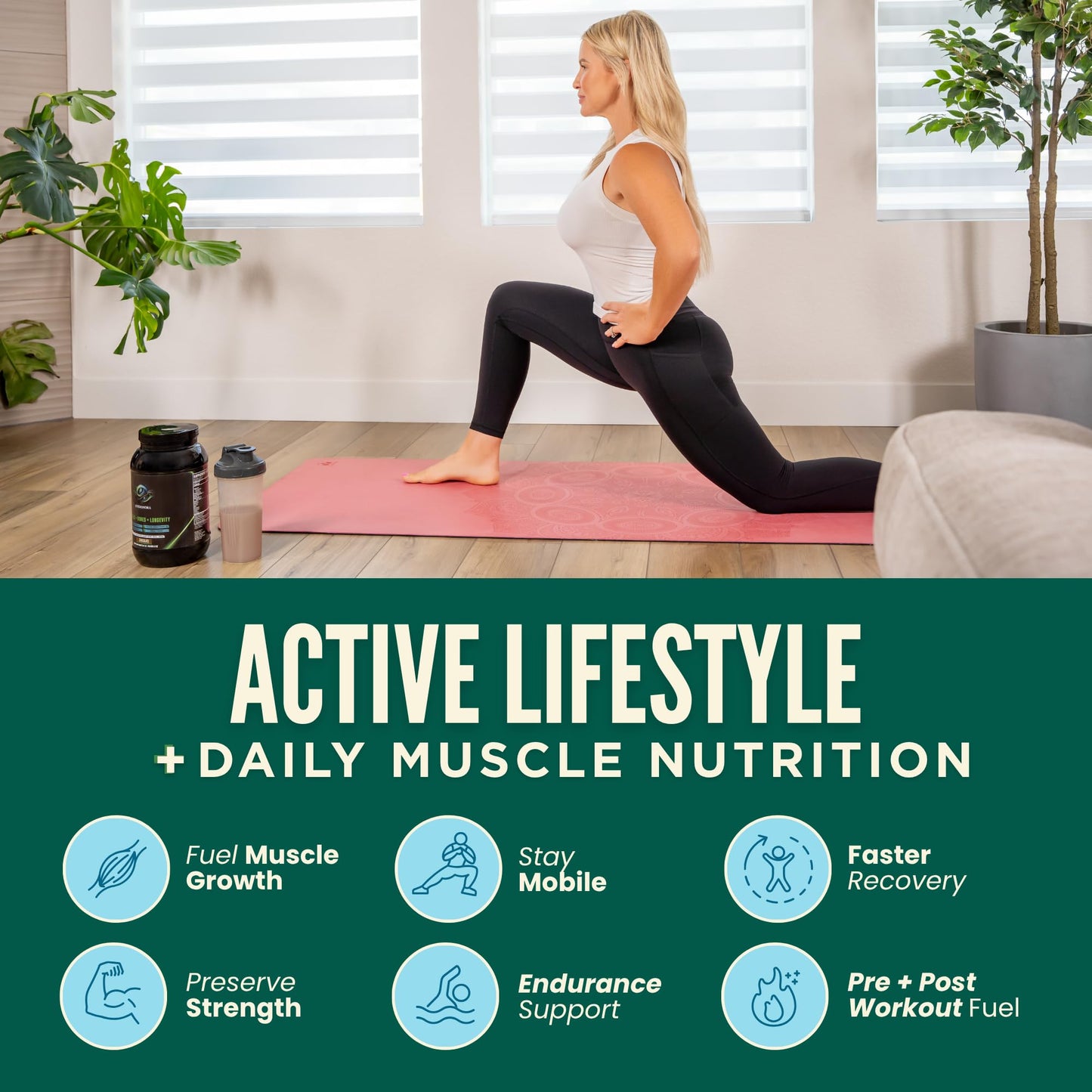 ENEROSORA Plant-Based Muscle Builder Powder, 30 Servings