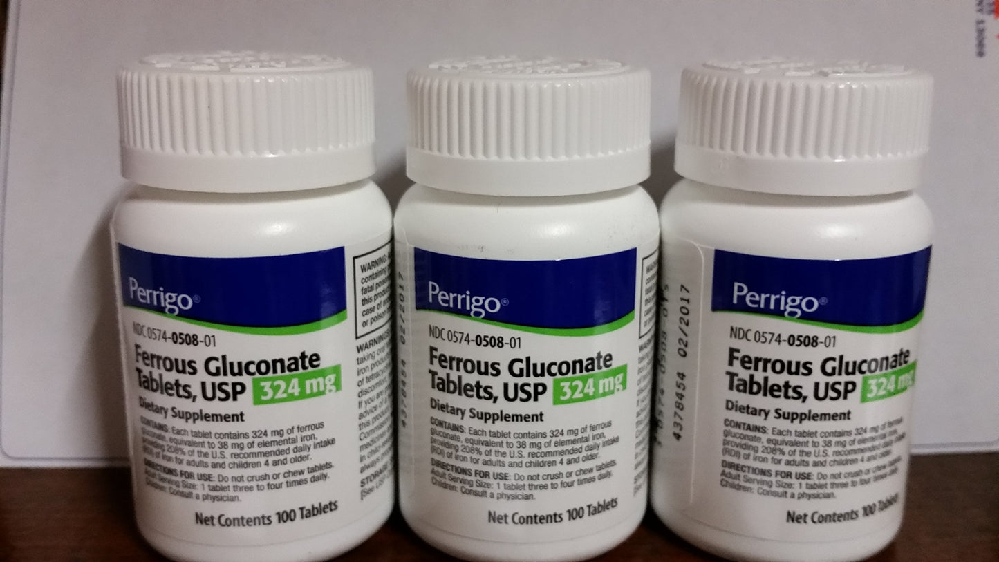 ZEYUMEE Ferrous Gluconate 324mg Tablets 300