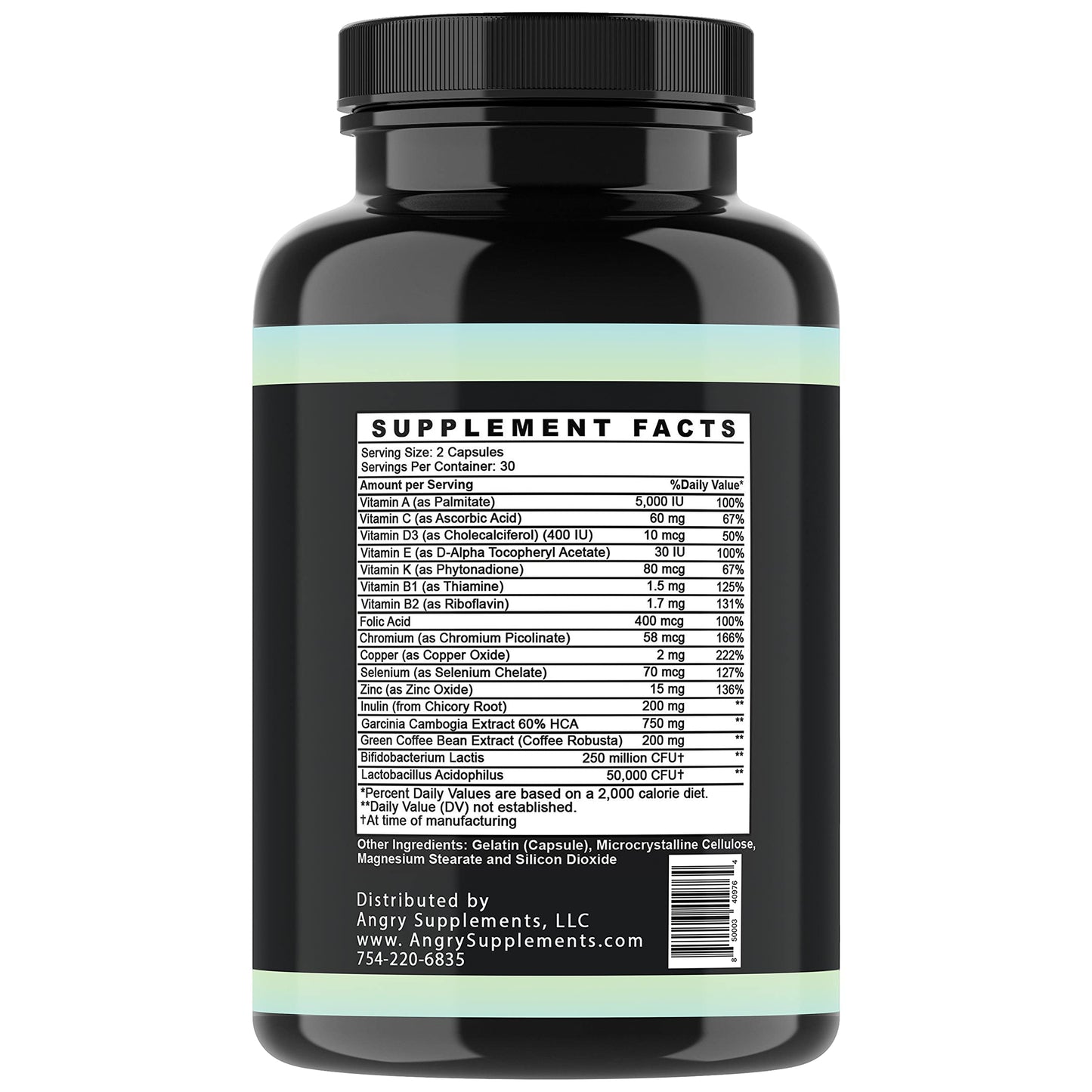 Angry Supplements Probiotic Immunity Supplement Powder 60 Count