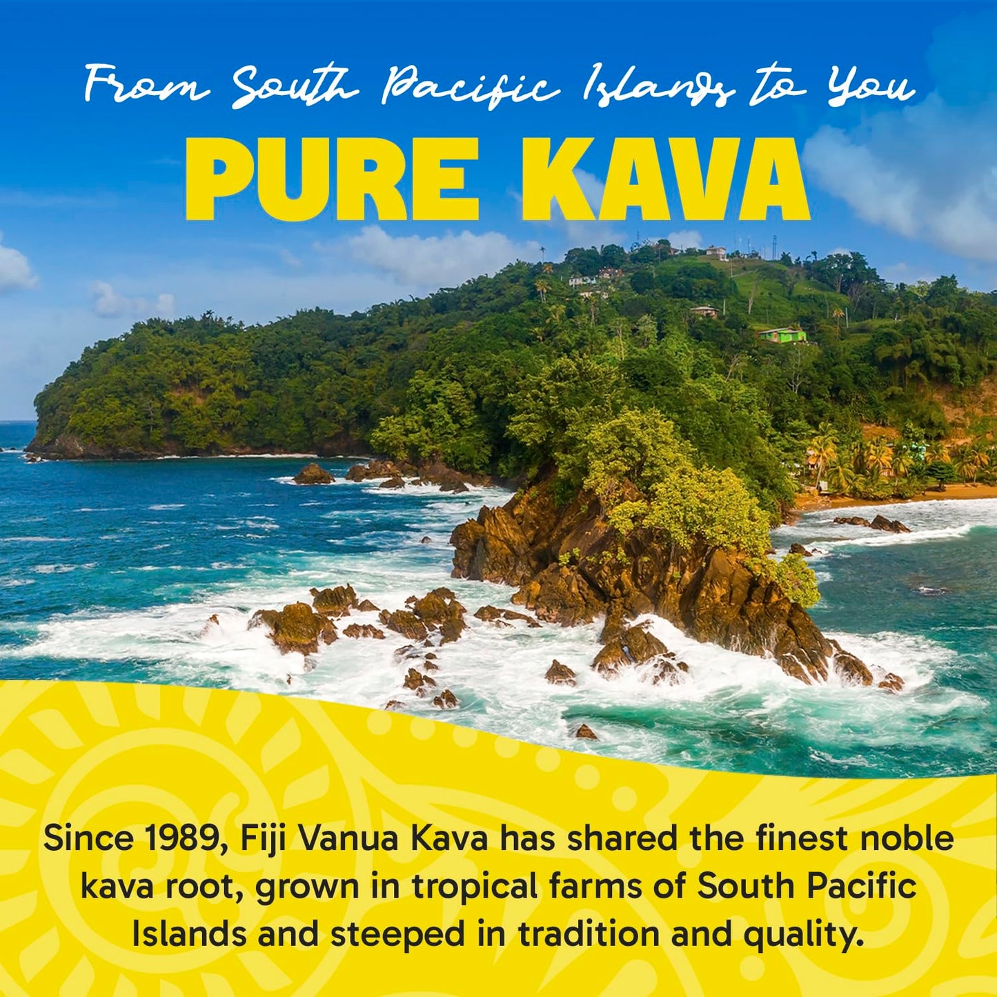 Fiji Vanua Kava Premium Loloma Waka Kava Root Powder 16 oz