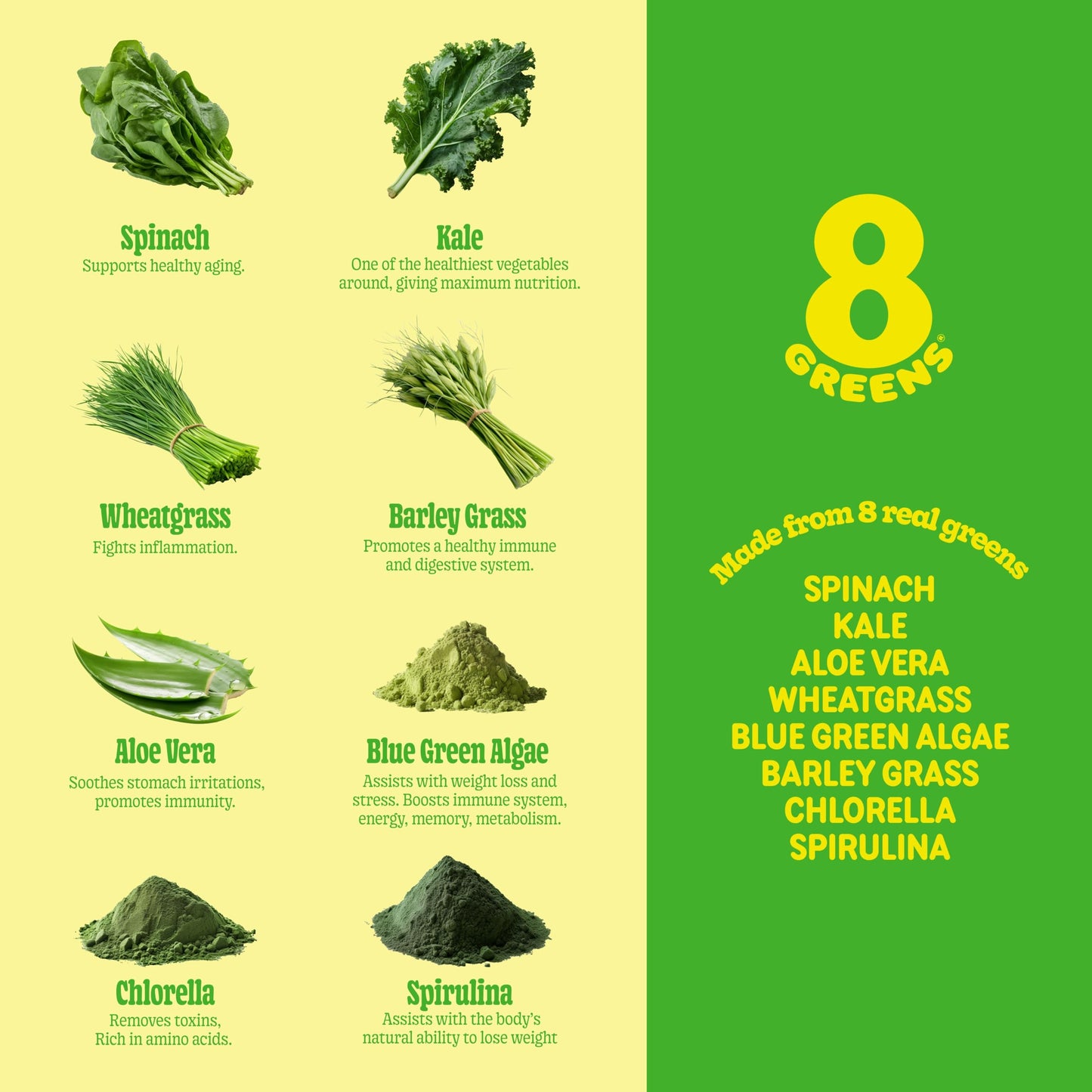 8G Daily Greens Effervescent Tablets, Lemon Lime, 30 Count