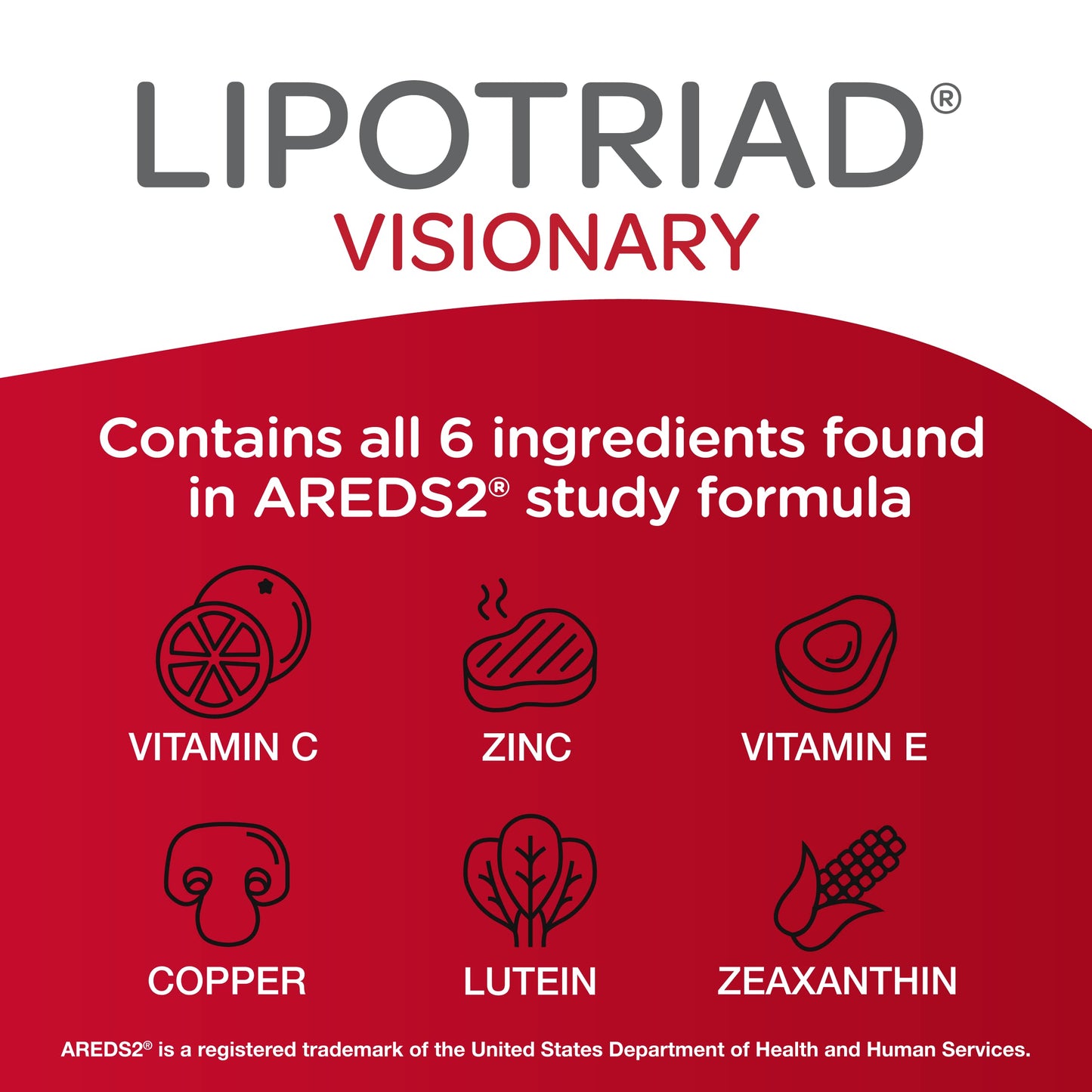 Lipotriad Visionary Eye Vitamins, 60 Capsules