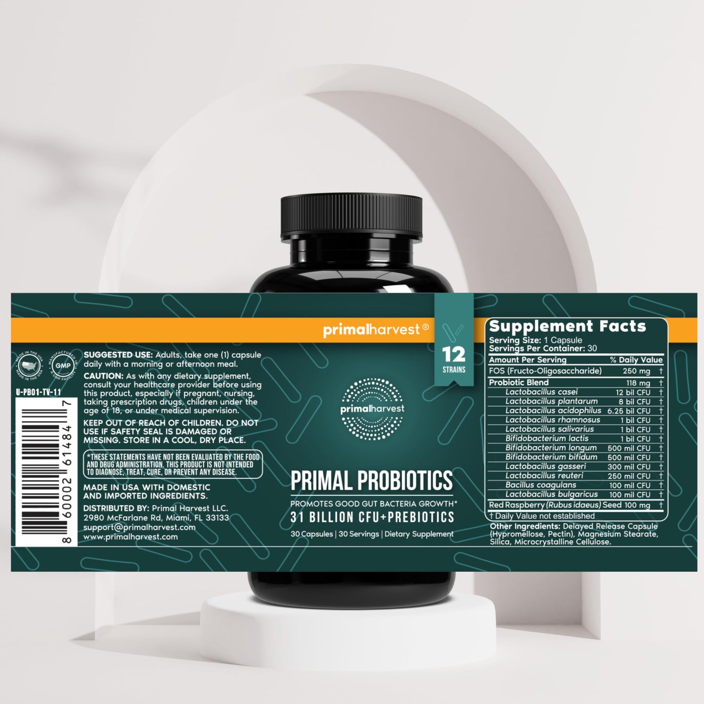 Primal Harvest Greens Powder & Probiotics Bundle Capsule 2-Pack