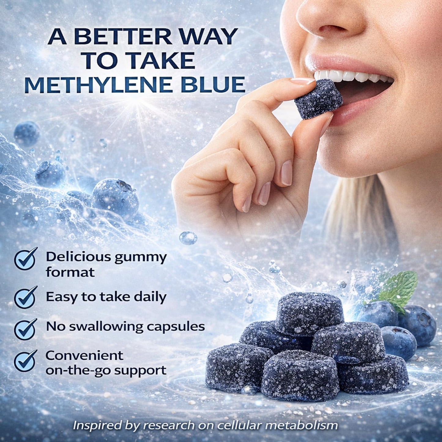 DXWXH Inditropic Methylene Blue 5mg Gummies, 30 Gummies