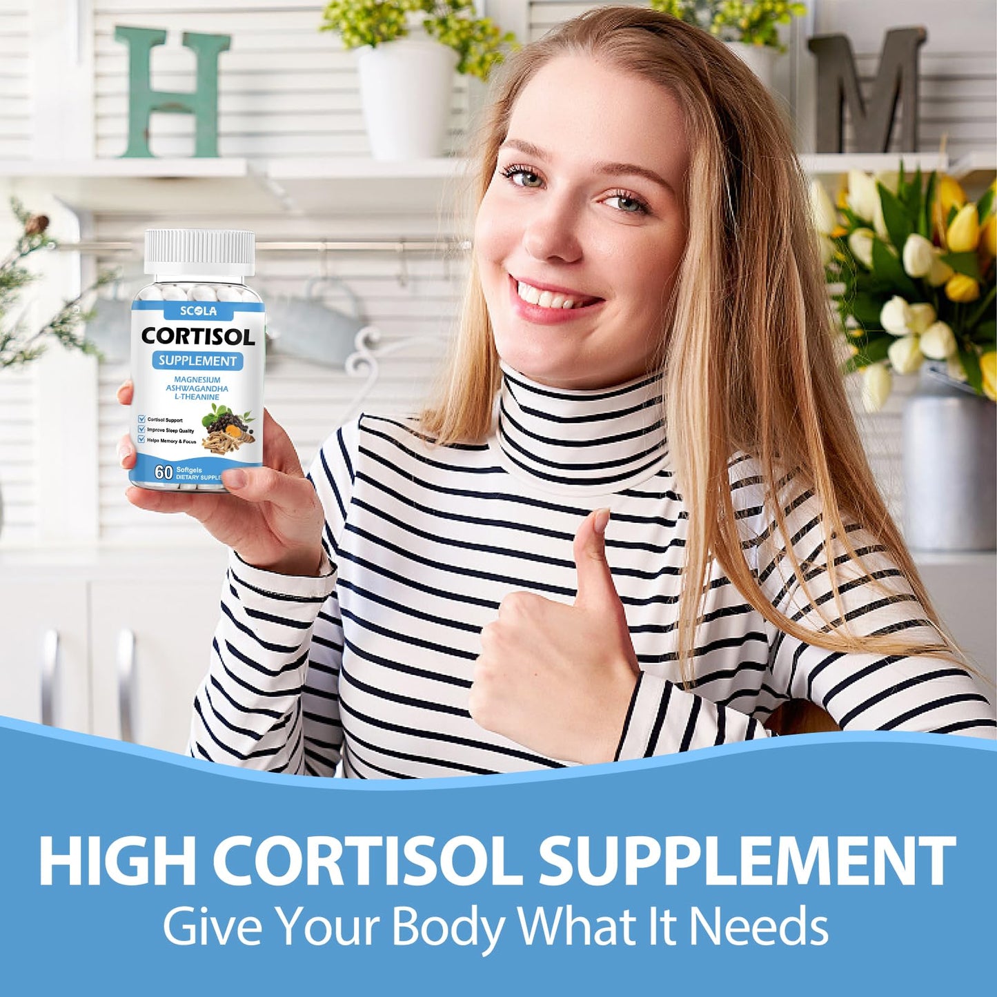 SCOLA Cortisol Supplement Softgels 60 Count