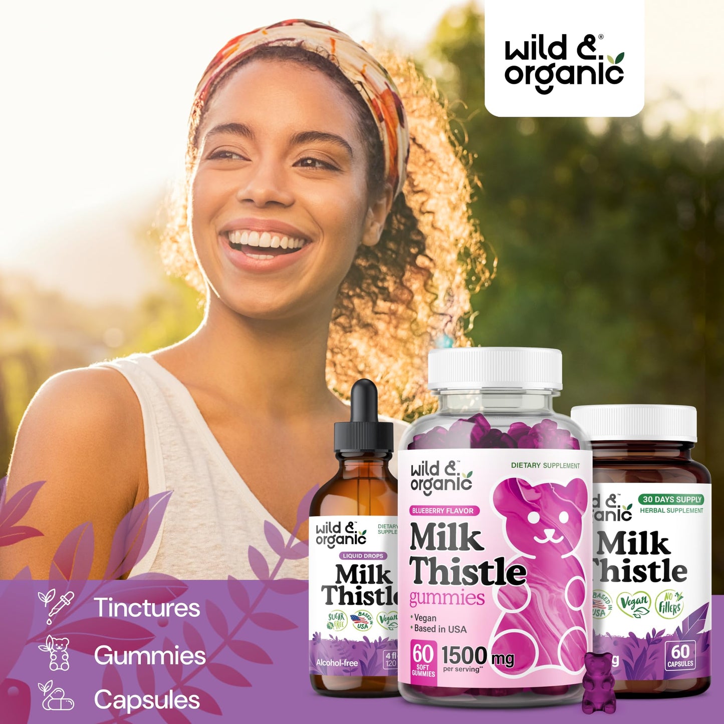 Wild & Organic Milk Thistle Gummies 60 Count