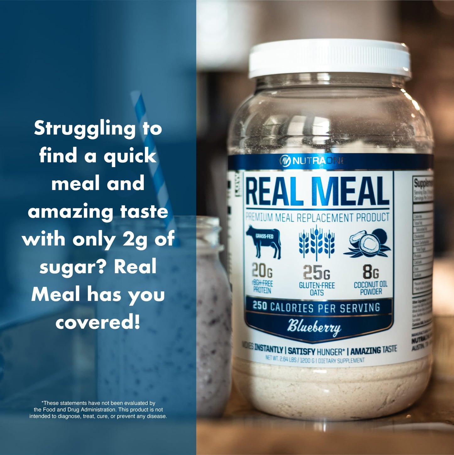 NutraOne Real Meal Powder 42.24 oz