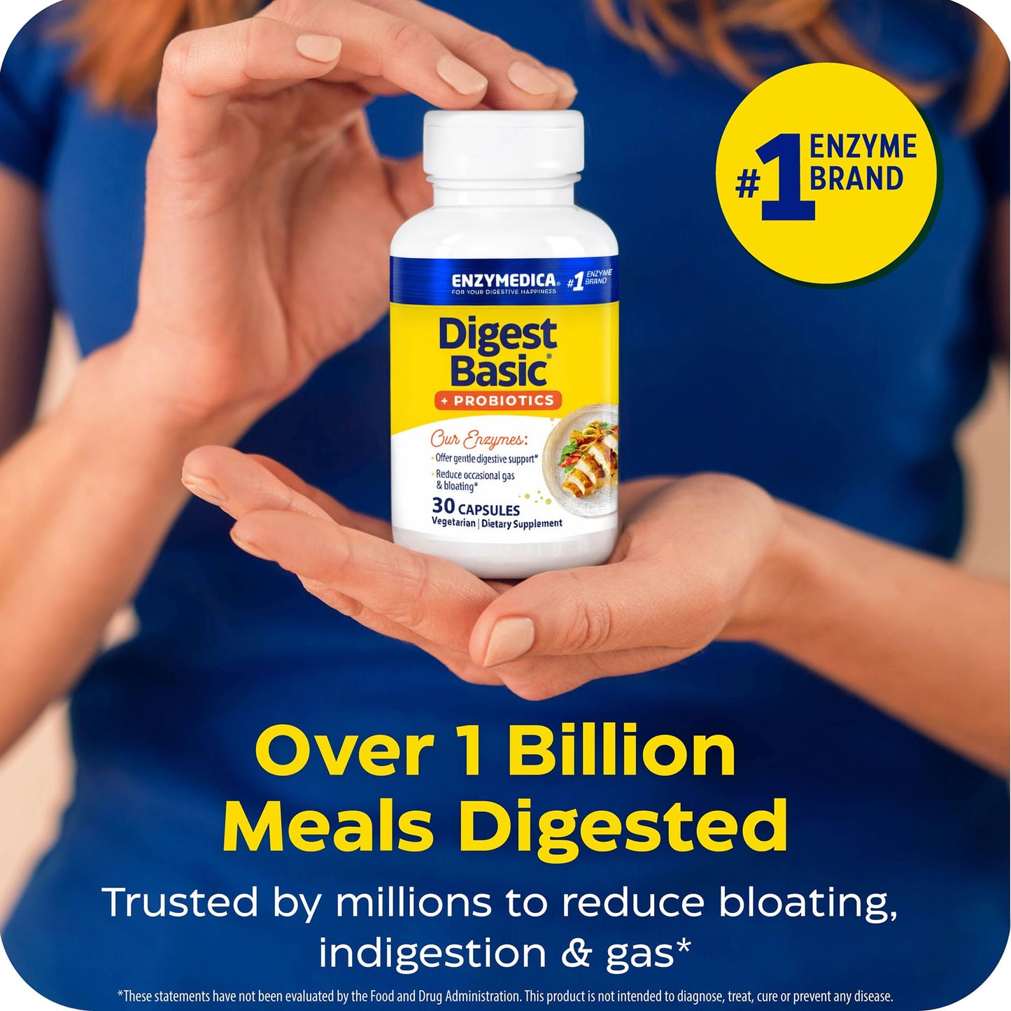 Enzymedica Digest Basic + Probiotics Digestive Enzyme Supplement Capsules, 30 Capsules