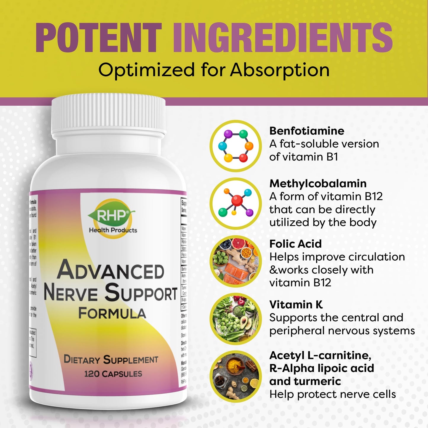 RHP Advanced Nerve Support Formula Capsule, 120 Capsules
