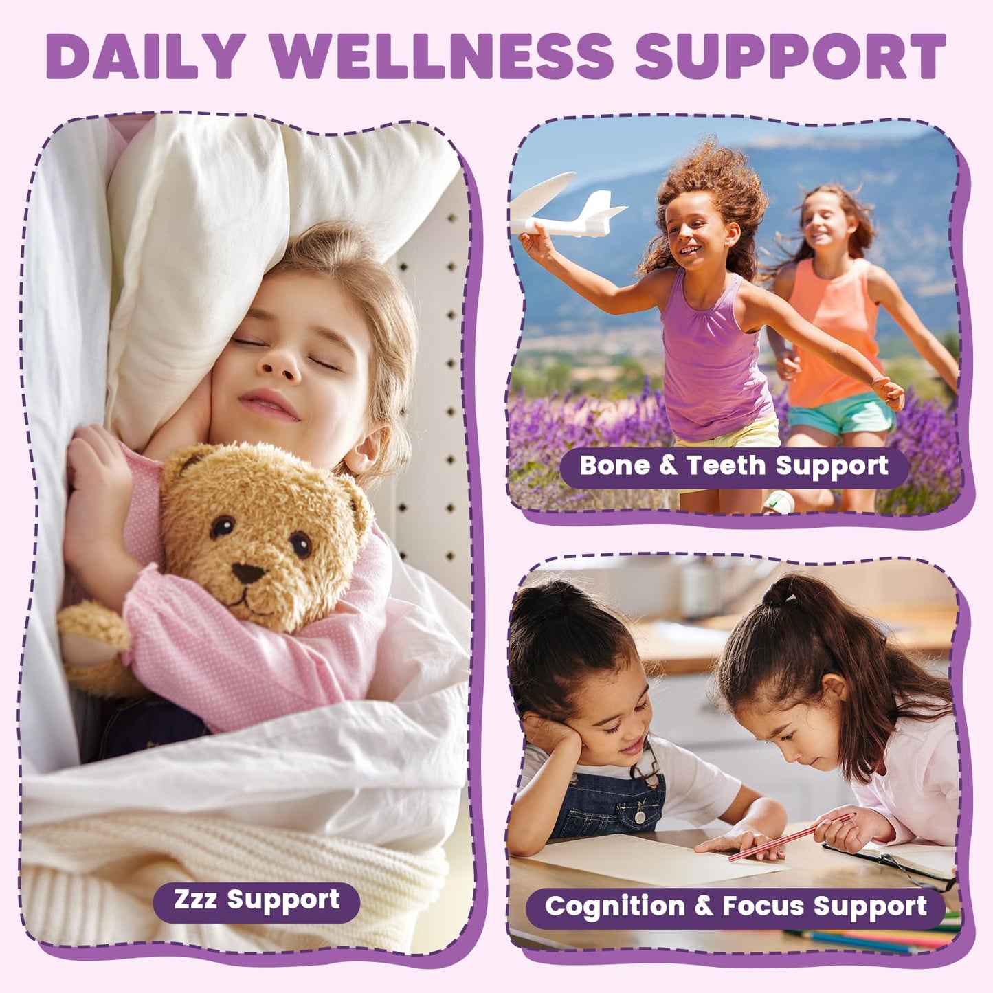 GONGOTA Magnesium Gummies for Kids & Adults - 400/200mg Magnesium Glycinate with L-Theanine, Chamomile, D3 & K2, Melatonin Free, Sugar Free, 120 Gummies