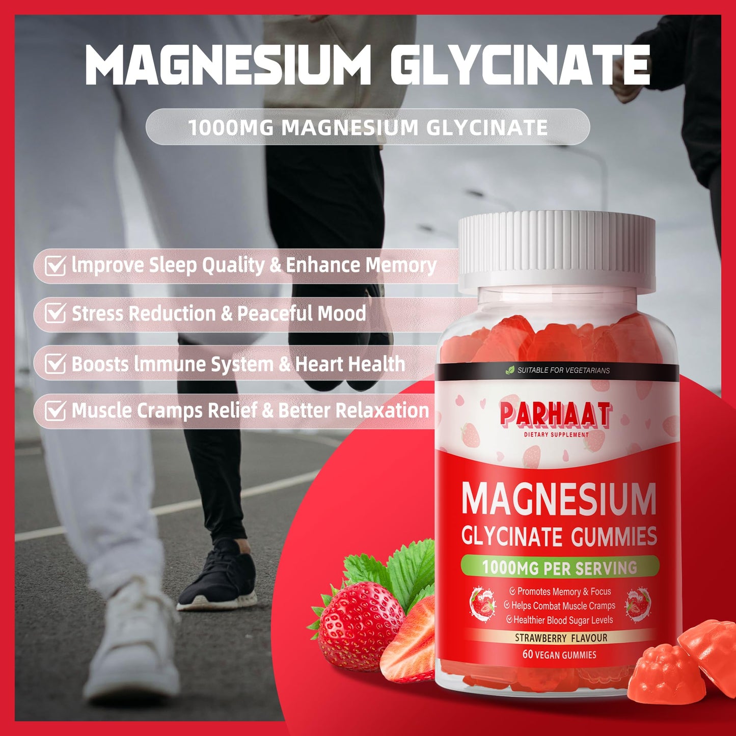 Parhaat Magnesium Glycinate Gummies 120 Gummies