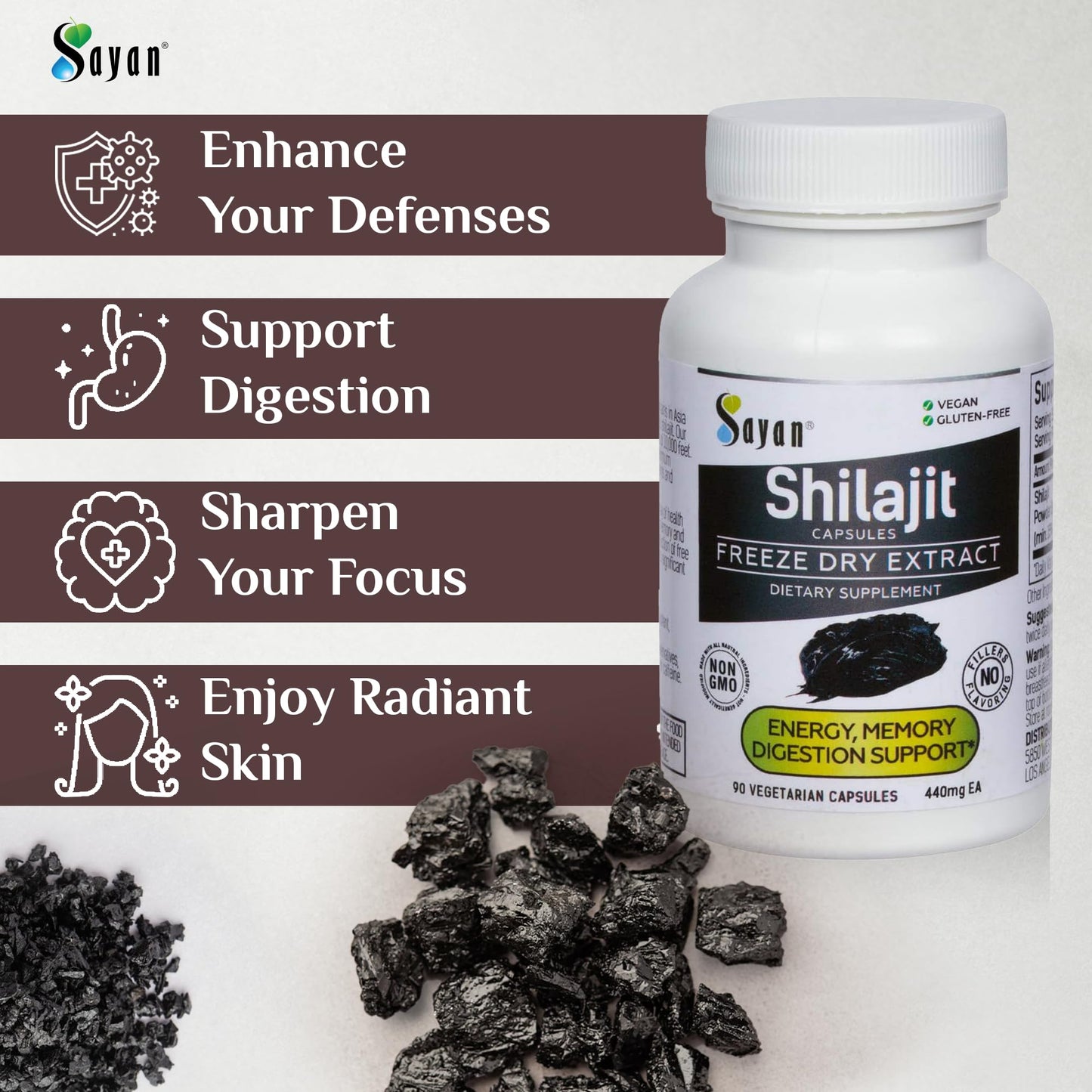 Sayan Shilajit Capsules 90 Count