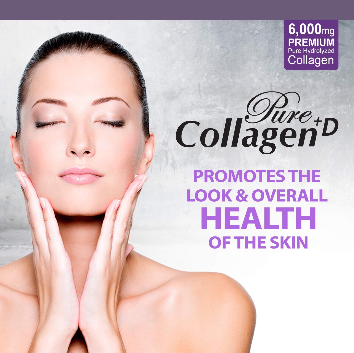 Organic Farms Vitamins Collagen Pure+D Premium Collagen Pills 6000mg Hydrolyzed Collagen Peptides Type I & III - 100% Natural Dietary Supplement, 120 Tablets