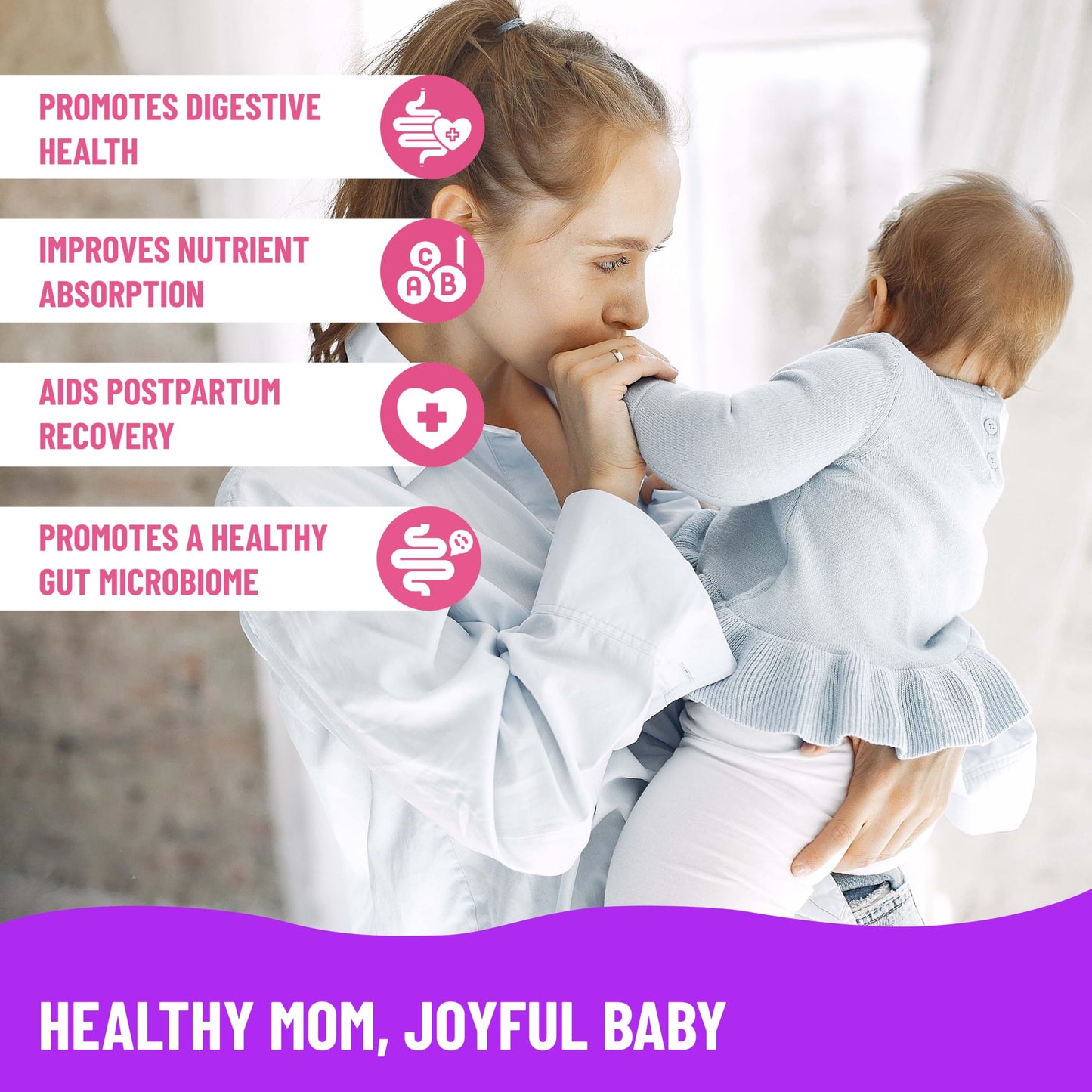 Mama's Select Prenatal Probiotics for Women – Pregnancy, Postpartum & Breastfeeding Capsules, 30 Count
