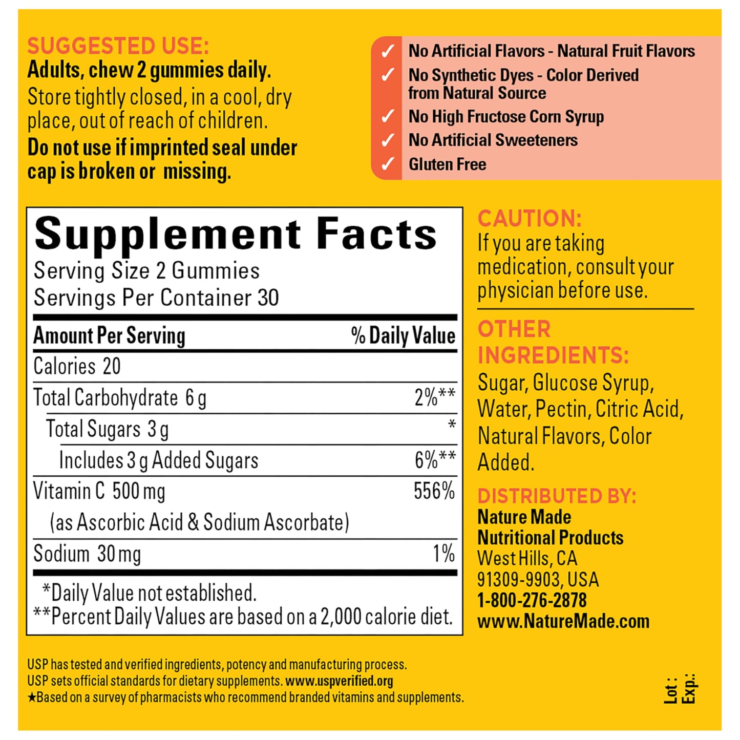 Nature Made Vitamin C Gummies, 60 Gummies