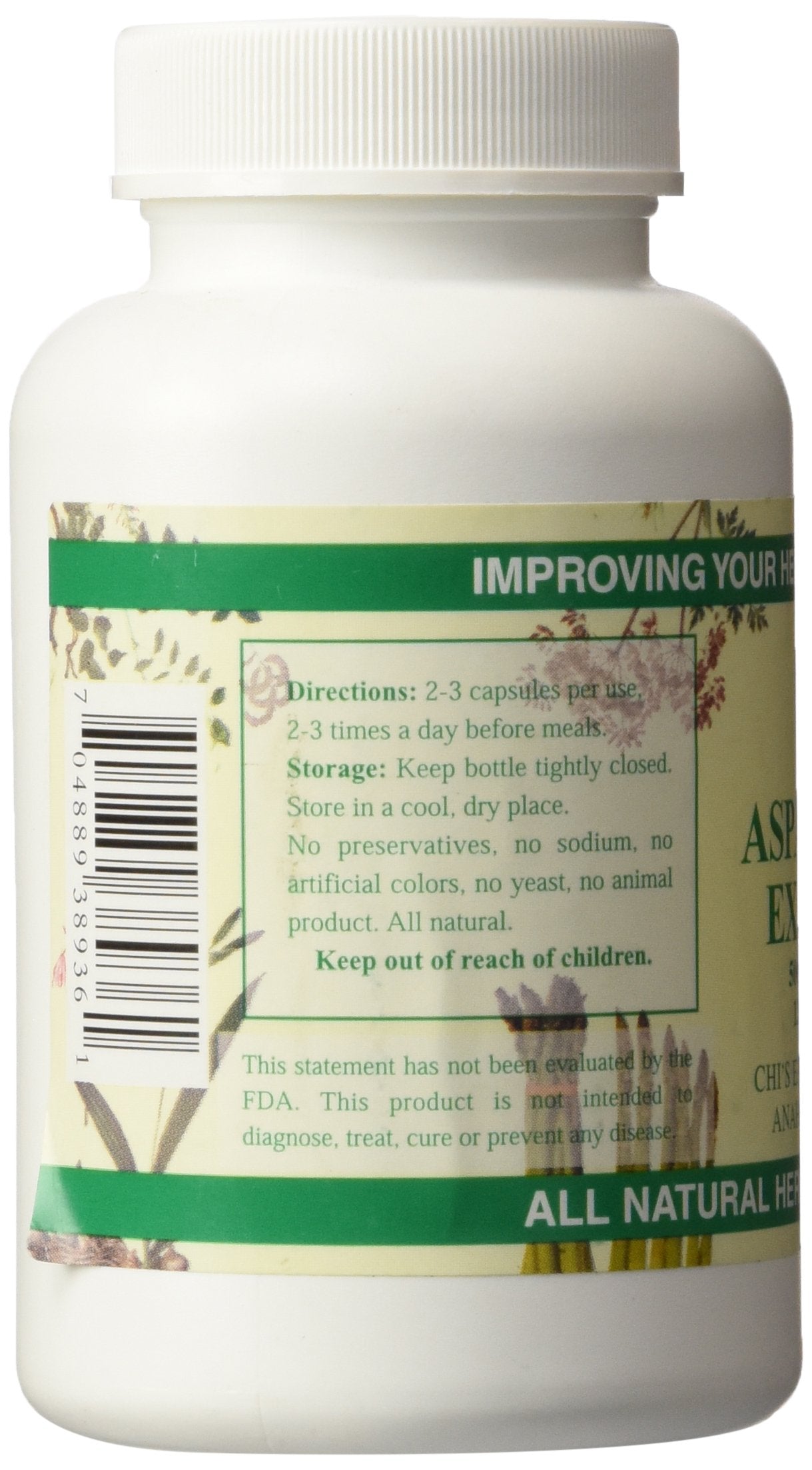 Chi's Enterprise Asparagus Extract 120 Capsules