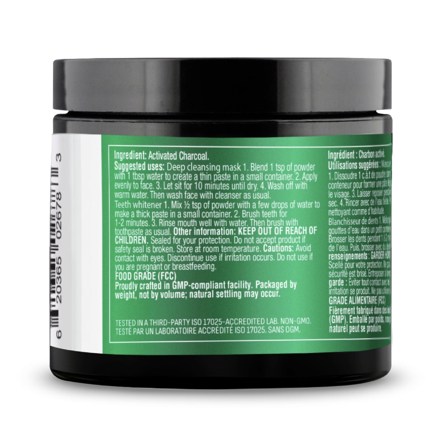 Organika Activated Charcoal Powder 8 oz
