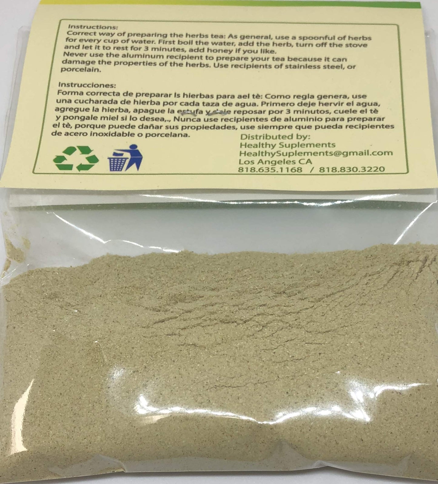 Healthy Supplements Nopal Deshidratado Powder 1 oz