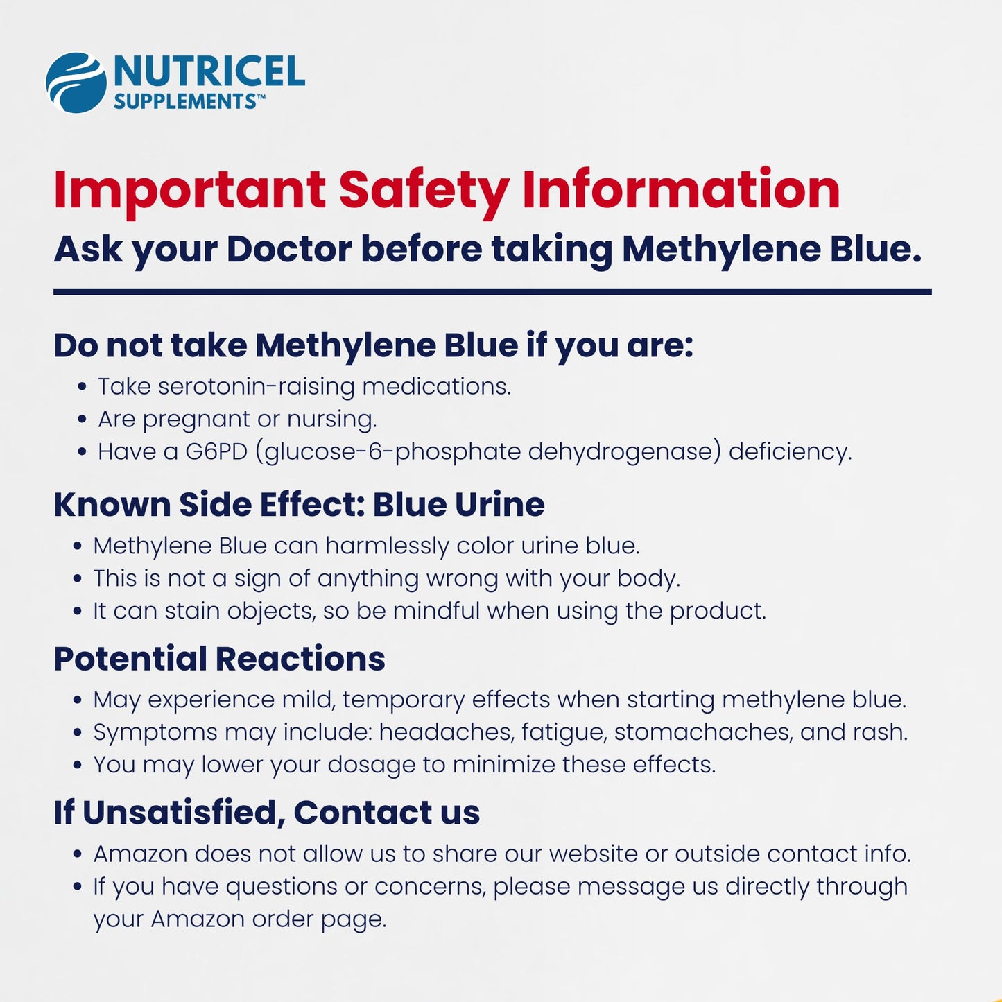 Nutricel Supplements Methylene Blue Capsules with GlyNAC, Collagen, and Creatine - 60 Capsules