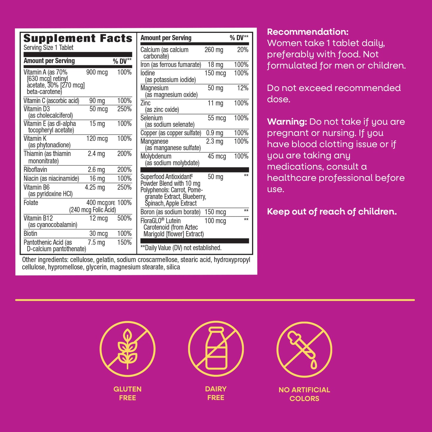 Nature's Way Alive! Complete Multivitamin for Women 130 Tablets