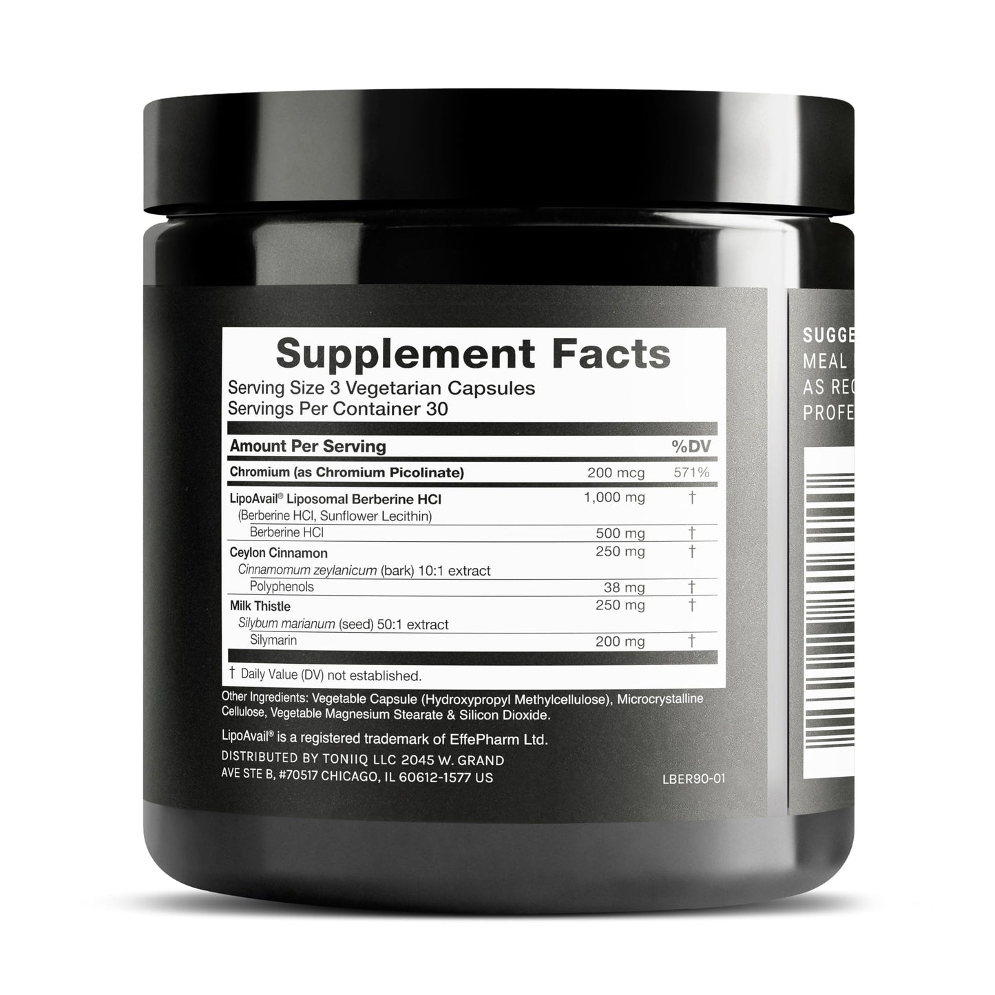 Toniiq Liposomal Berberine Capsules 90 Count