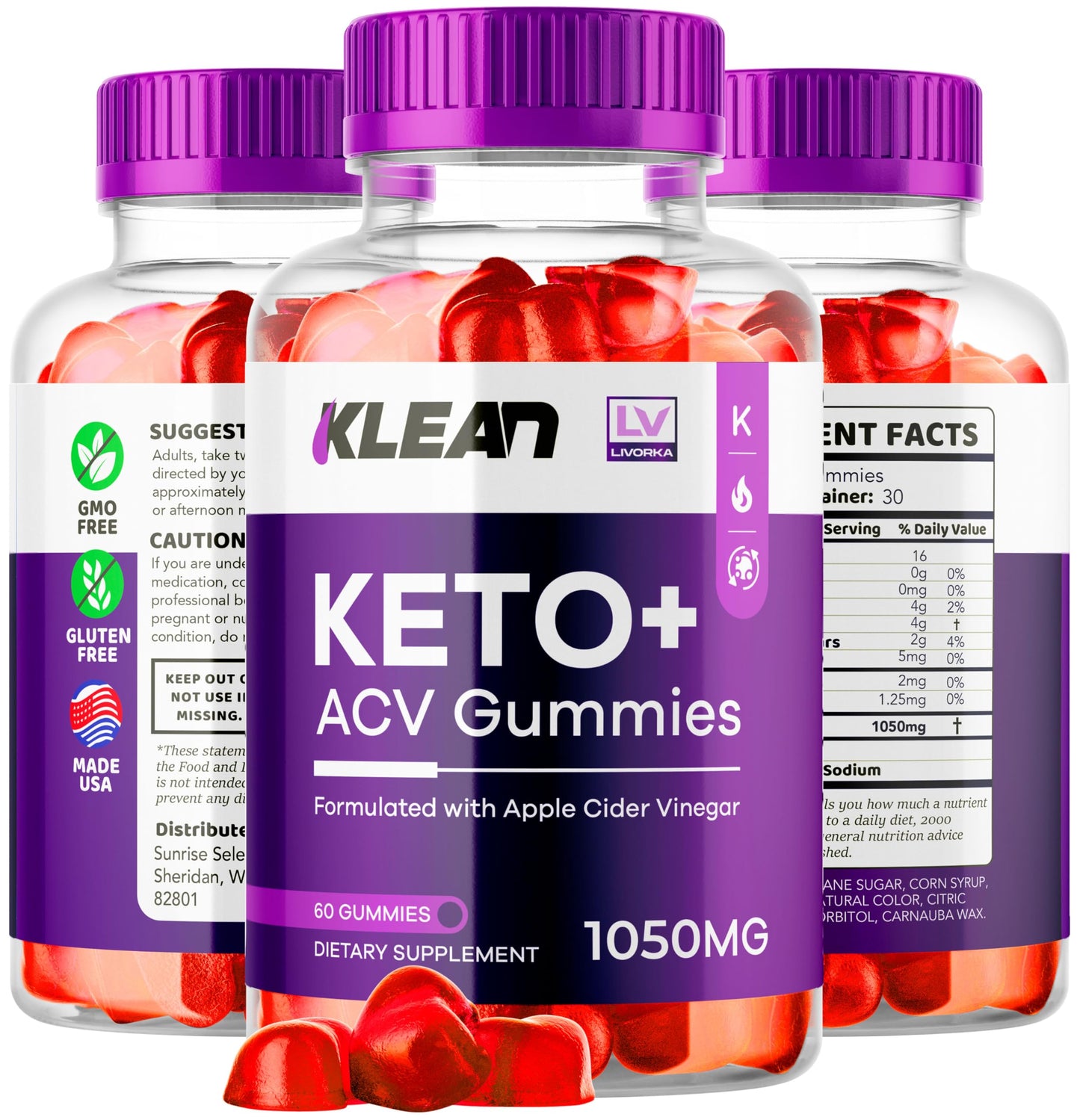 LIVORKA Klean Keto ACV Gummies 180 Gummies