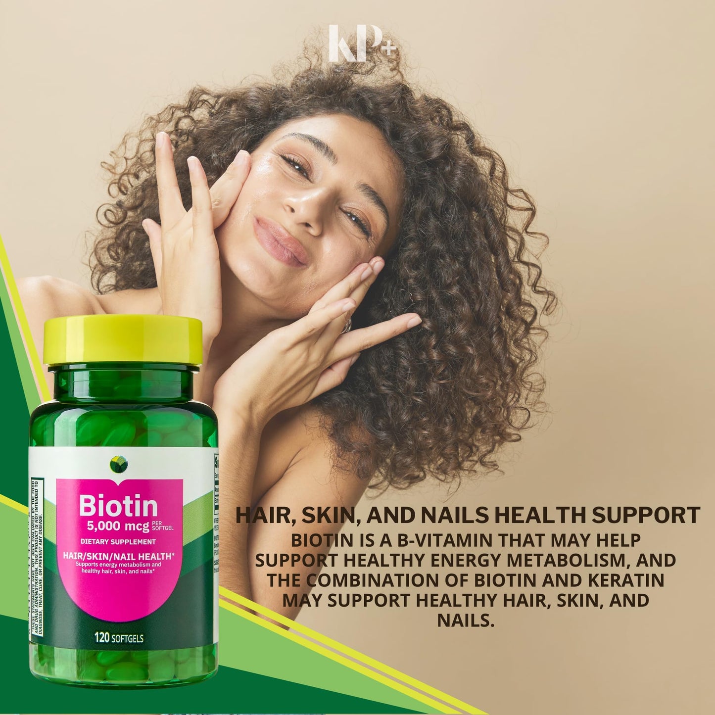 KP+ Biotin 5,000 mcg 120 Softgels