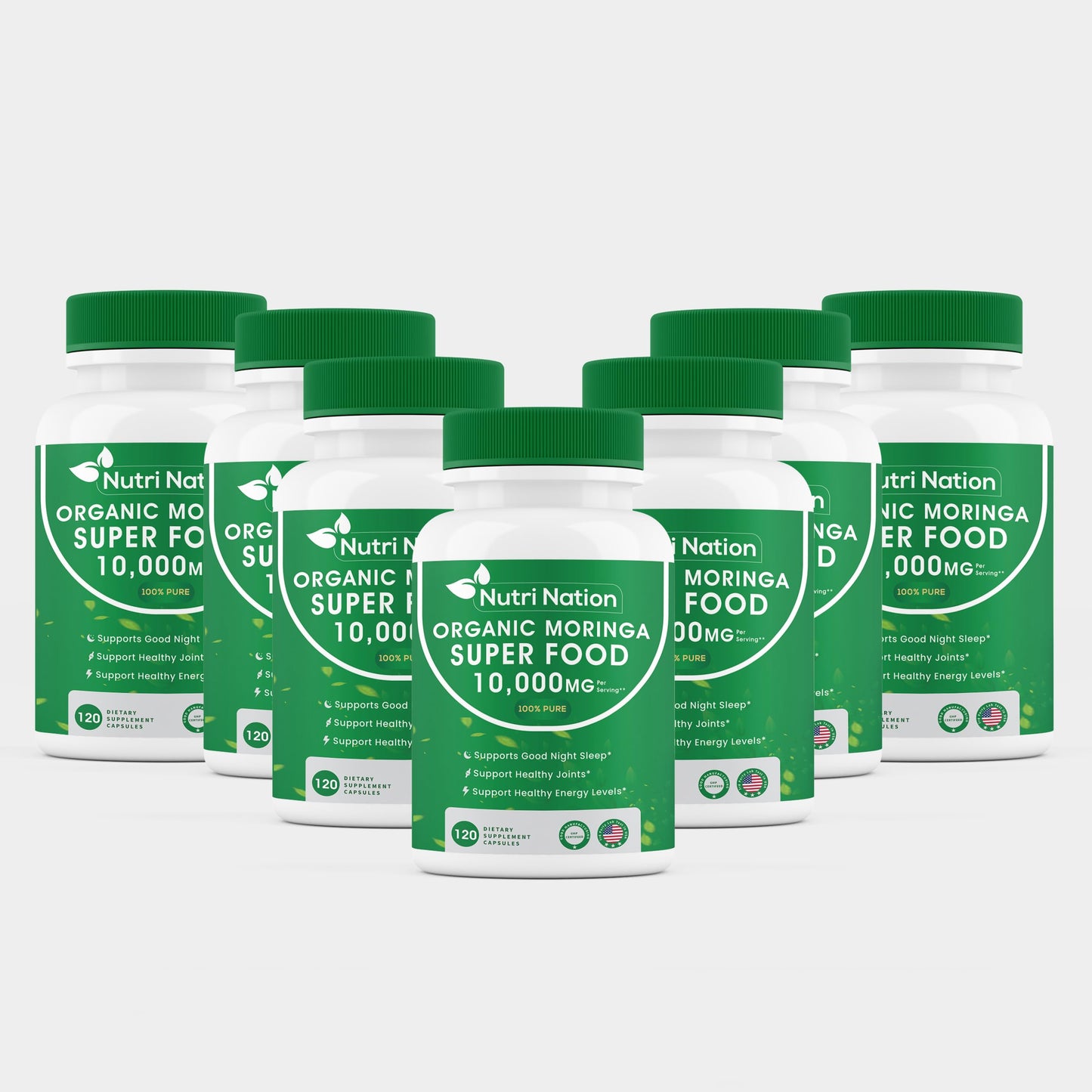 Nutri Nation Organic Moringa Supplement Capsule 3 Bottles
