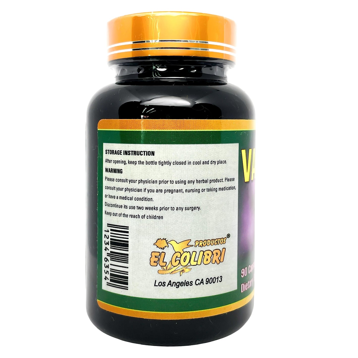 Productos El Colibri Valeriana Extract 500mg Capsules 90 Count