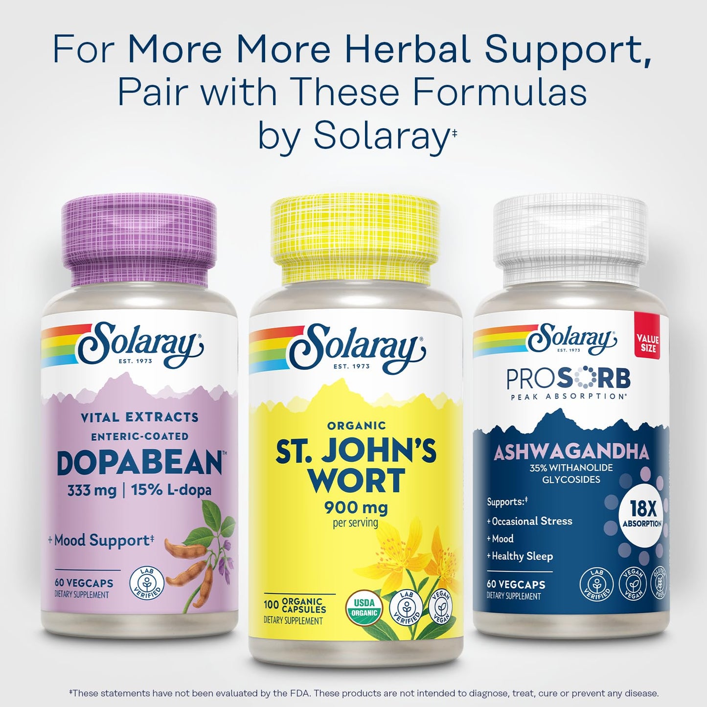 SOLARAY Organic St John's Wort 900mg Capsule, 100 VegCaps