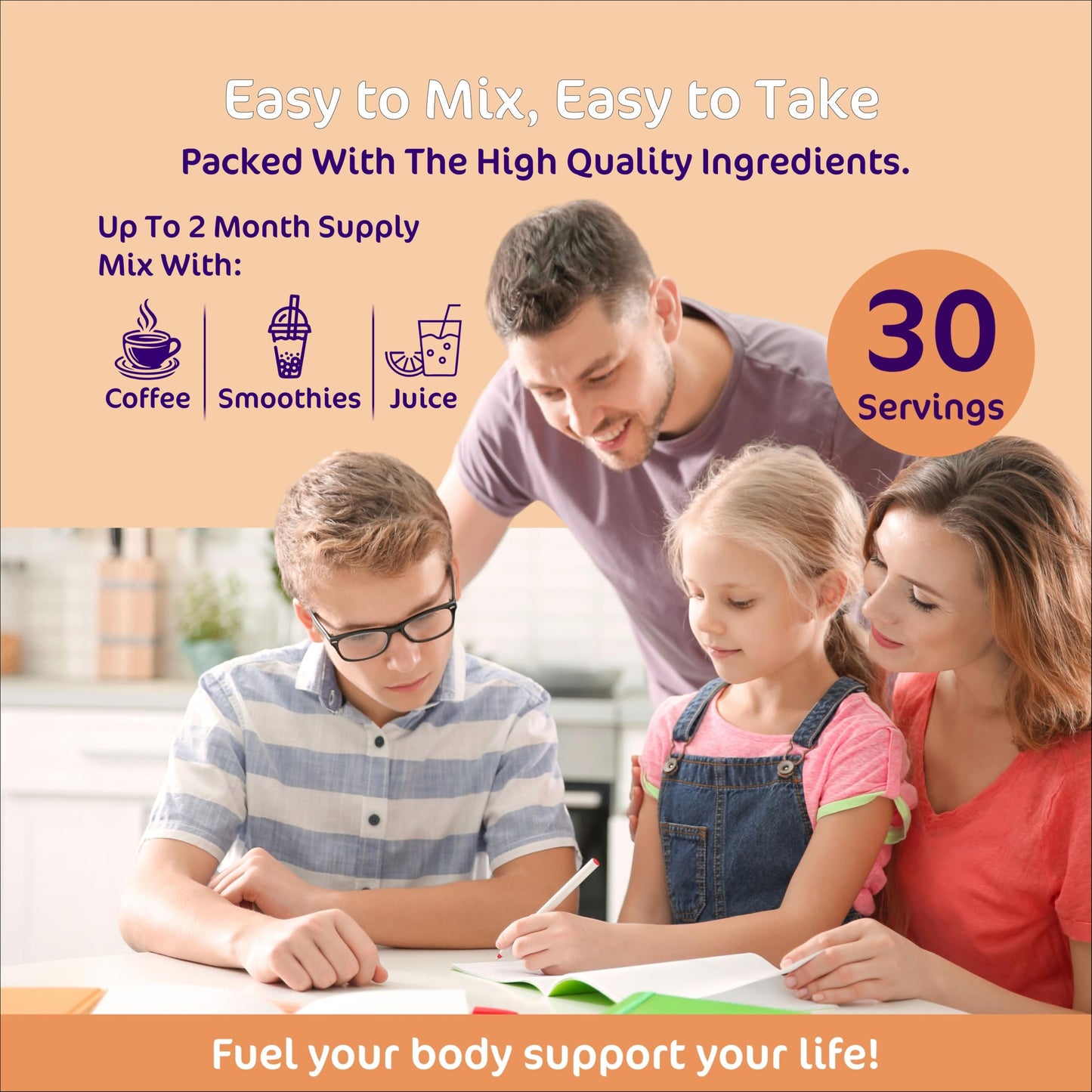 Aspire Nutrition Multi+ Advanced Multivitamin for Kids, Men & Women Powder, 30 Ounces