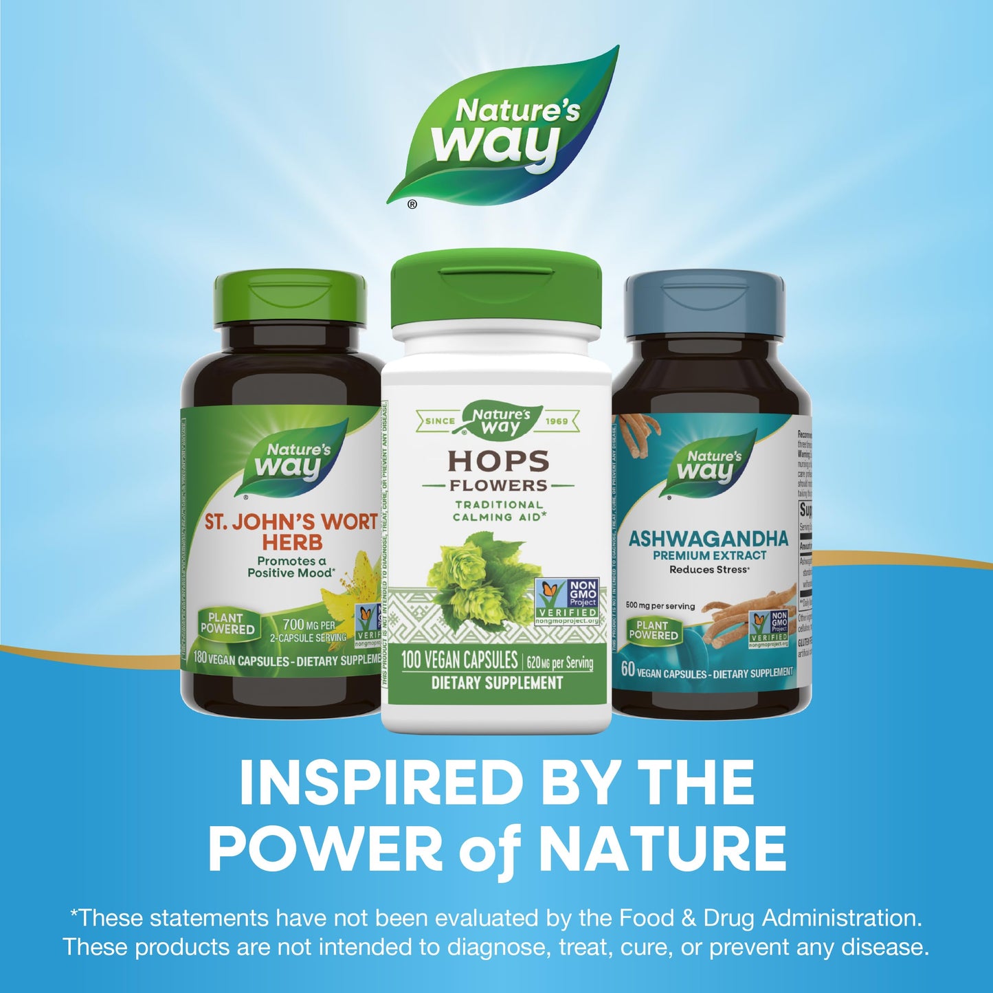 Nature's Way Hops Flowers Capsules 100 Capsules