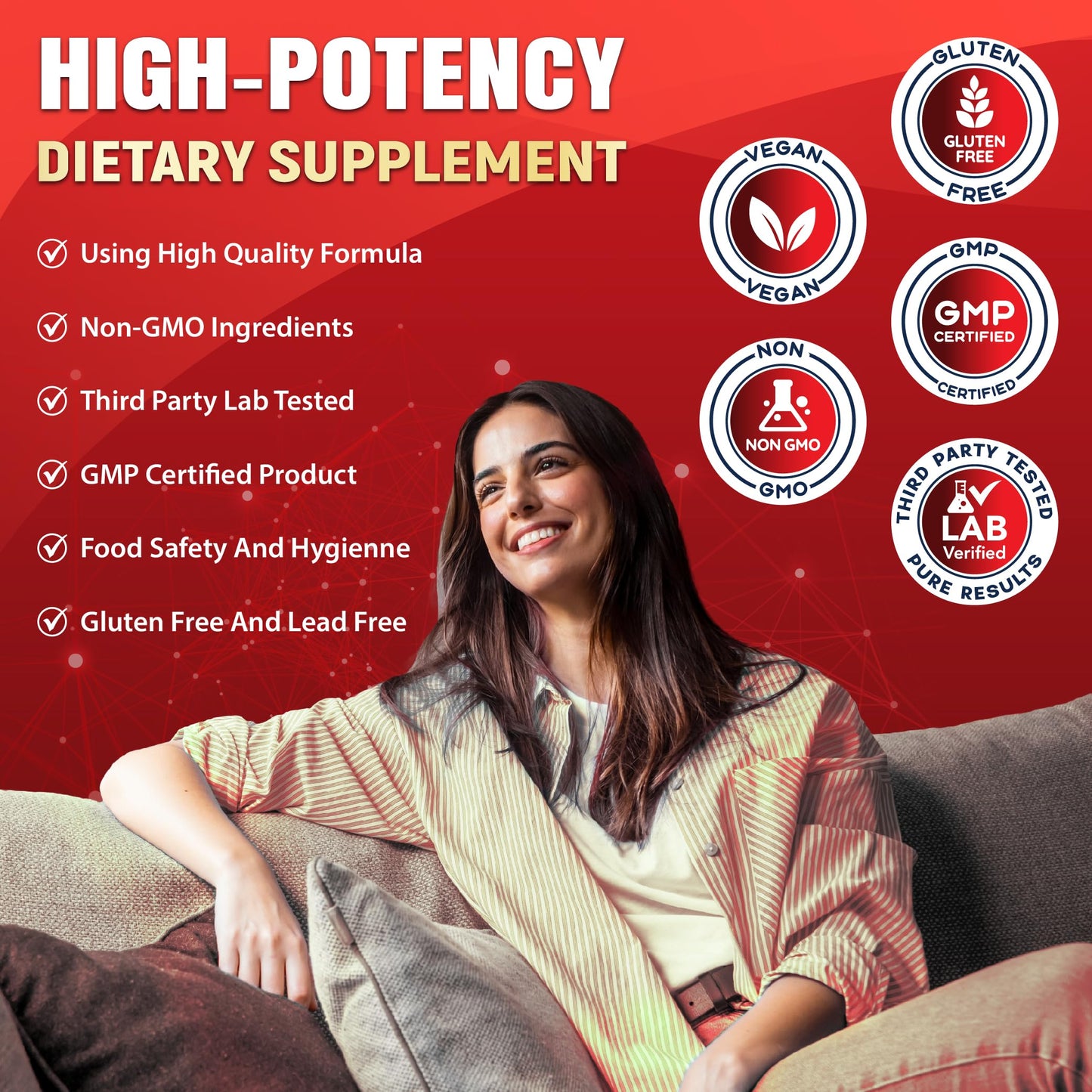 Organic Cadane Forskolin Supplement with Coenzyme Q10 & Grape Seed Extract 90 Capsules
