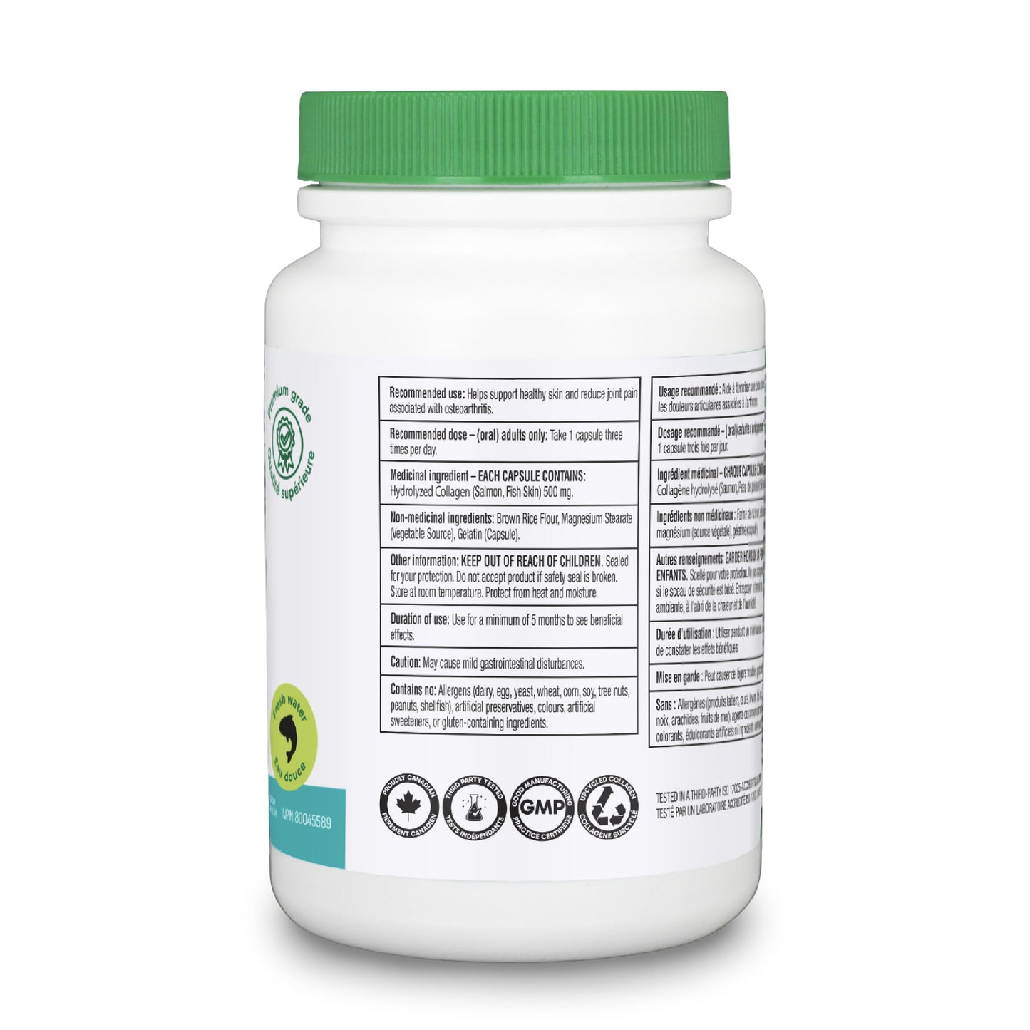 Organika Salmon Collagen Capsule 150 mg, 90 Count