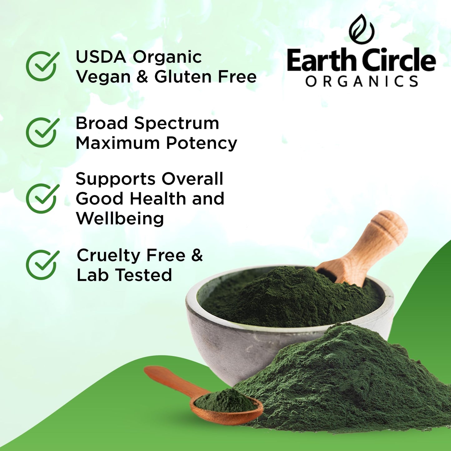Earth Circle Organics Organic Chlorella Powder 4 Ounce