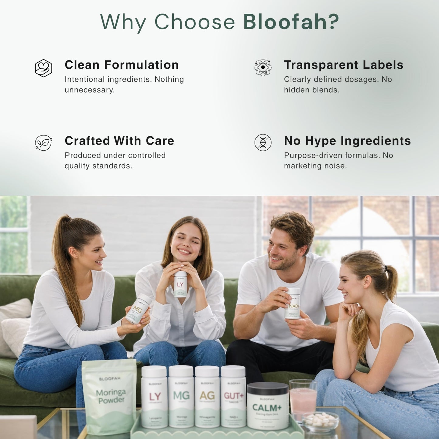 Bloofah MG Moringa Capsules 500mg 120 Count