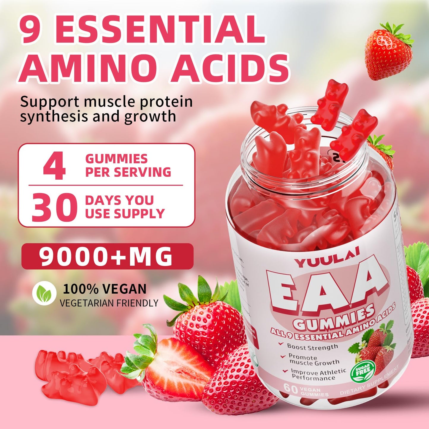 YUULAI EAA Gummies 120 Count
