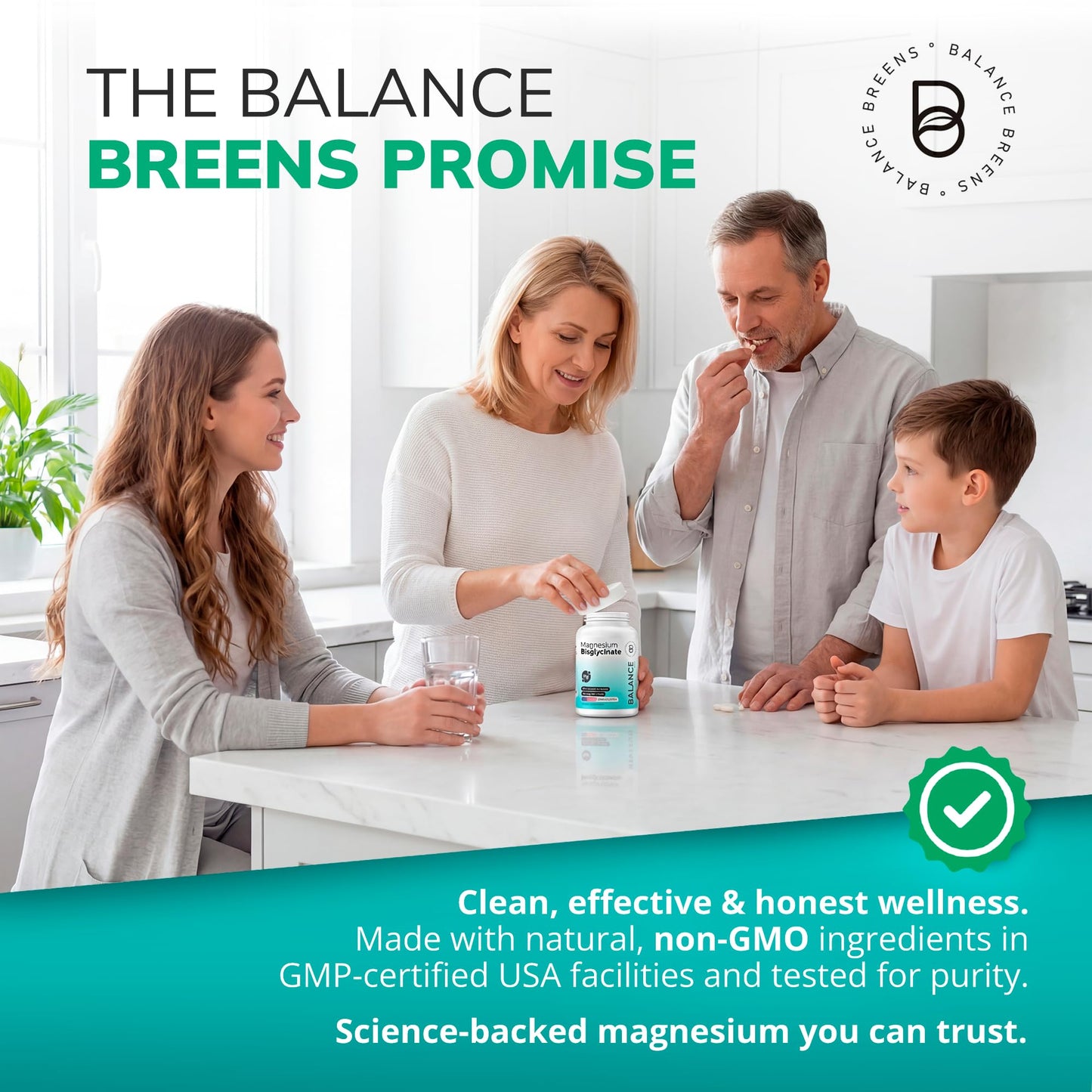 Balancebreens Magnesium Glycinate 200mg Capsule, 120 Count