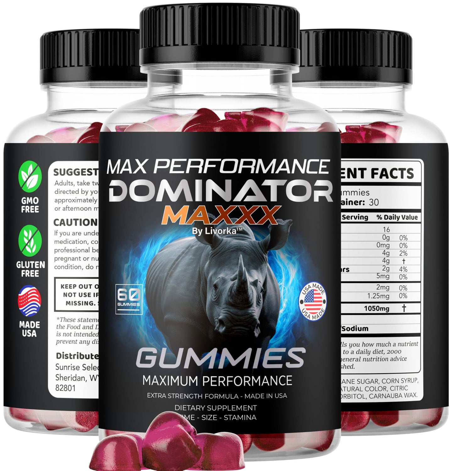 LIVORKA Dominator Maxx Gummies for Men 120 Gummies