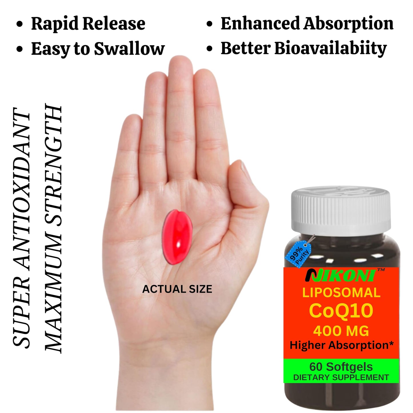 Nikoni Liposomal CoQ10 400 mg Capsules 240