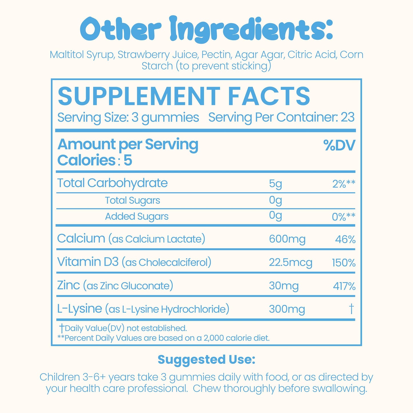 AmpUp Sugar Free Growth Supplement for Kids & Teens Gummy, 70 Count