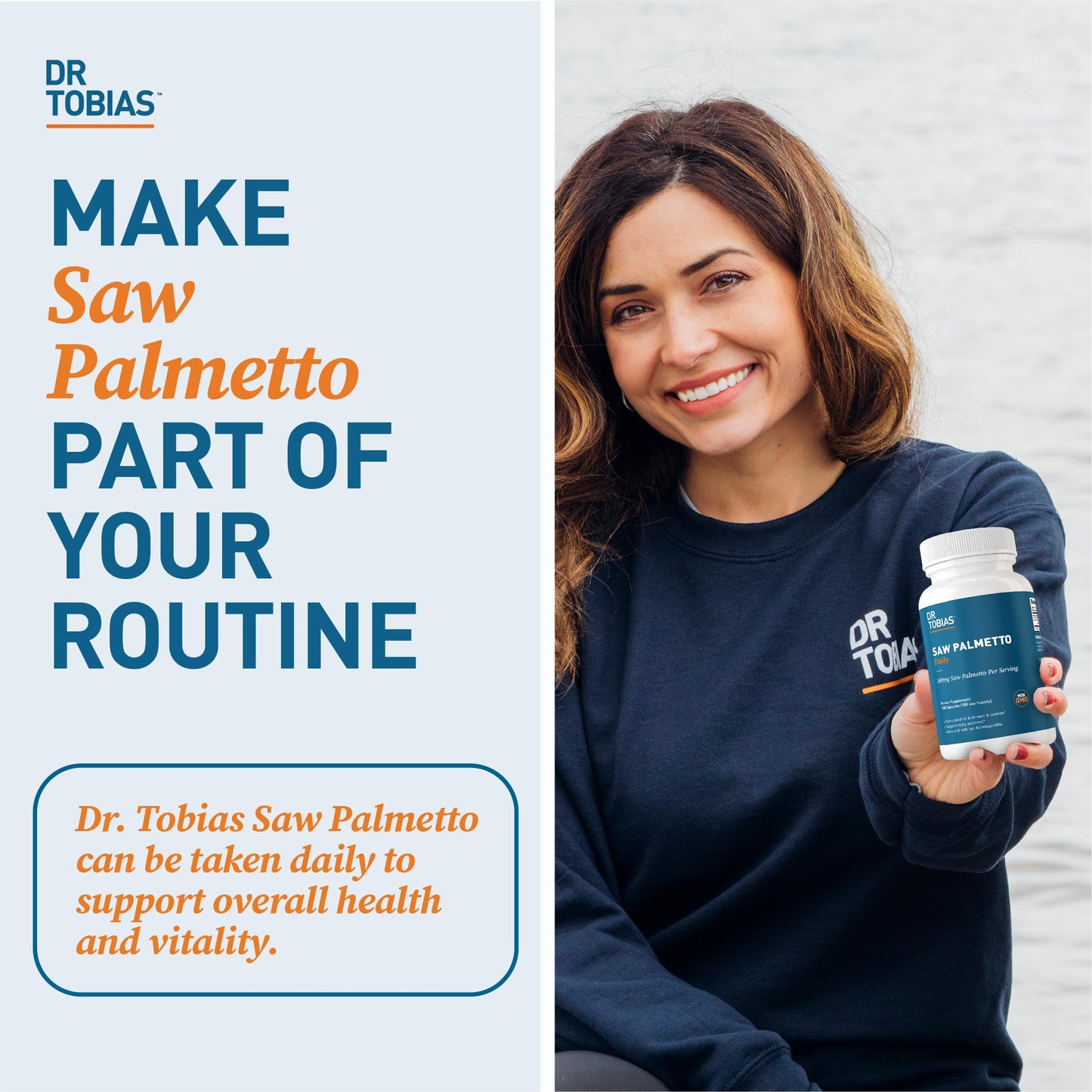 Dr. Tobias Saw Palmetto 500 mg Capsules, 100 Count