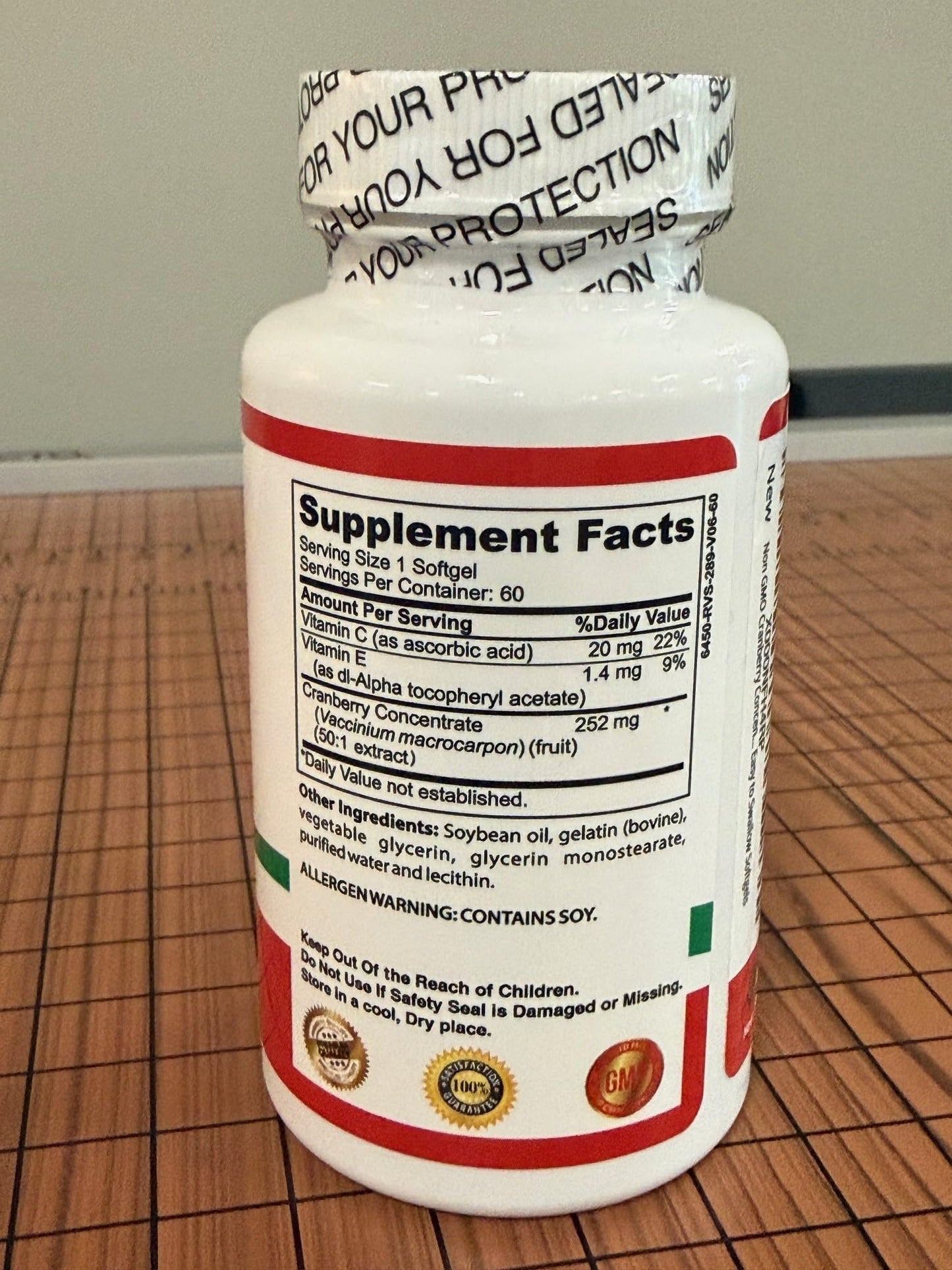 Pure Healthland Cranberry Concentrate 252 mg per Softgel (50:1 Extract), 60 Softgels