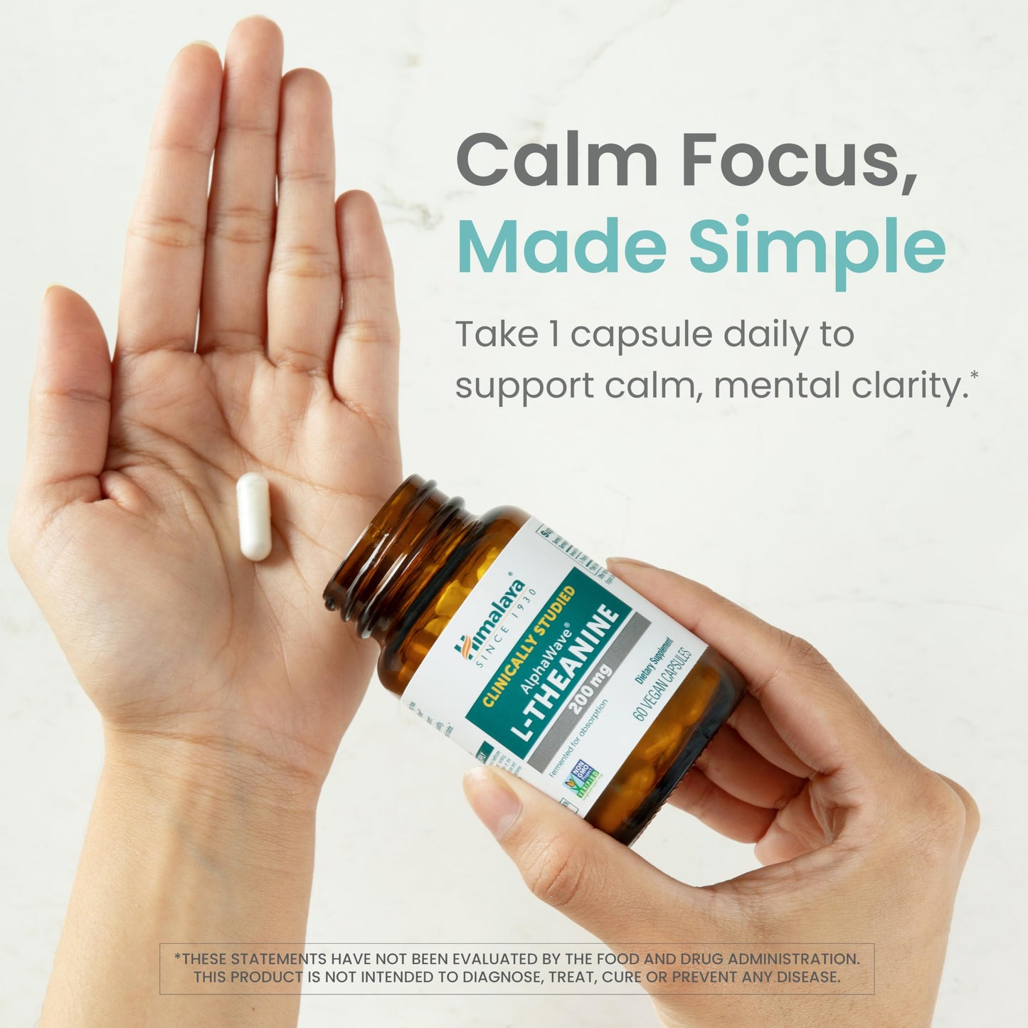 Himalaya L-Theanine Capsules 60 Count